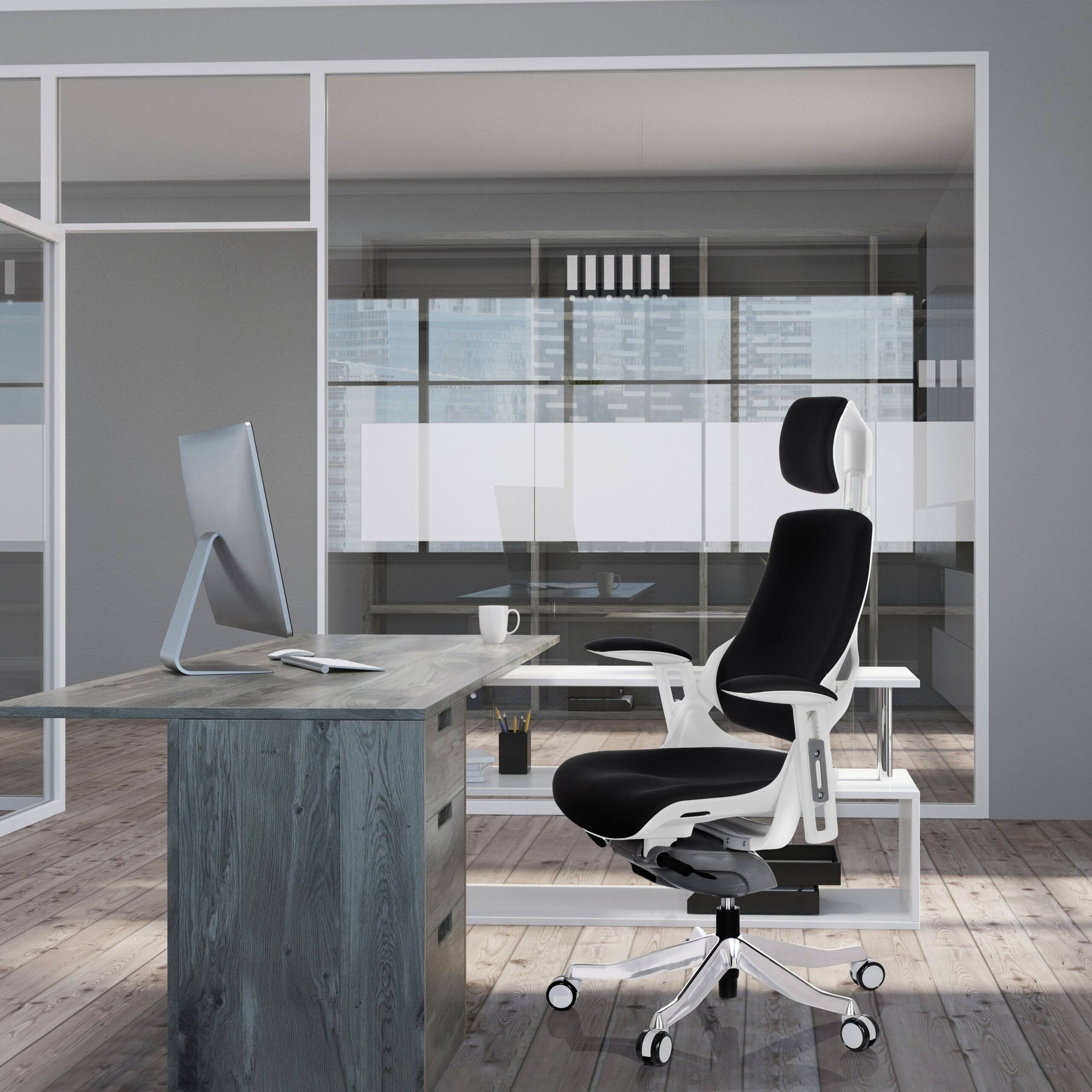 Bürostuhl Drehstuhl SPEKTRE Stoff schwarz hjh OFFICE-4