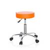 Hocker Drehhocker Arbeitsstuhl OPERATOR II Kunstleder orange Chrom hjh OFFICE