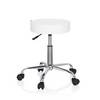 Hocker Drehhocker Arbeitsstuhl OPERATOR II Kunstleder weiss Chrom hjh OFFICE