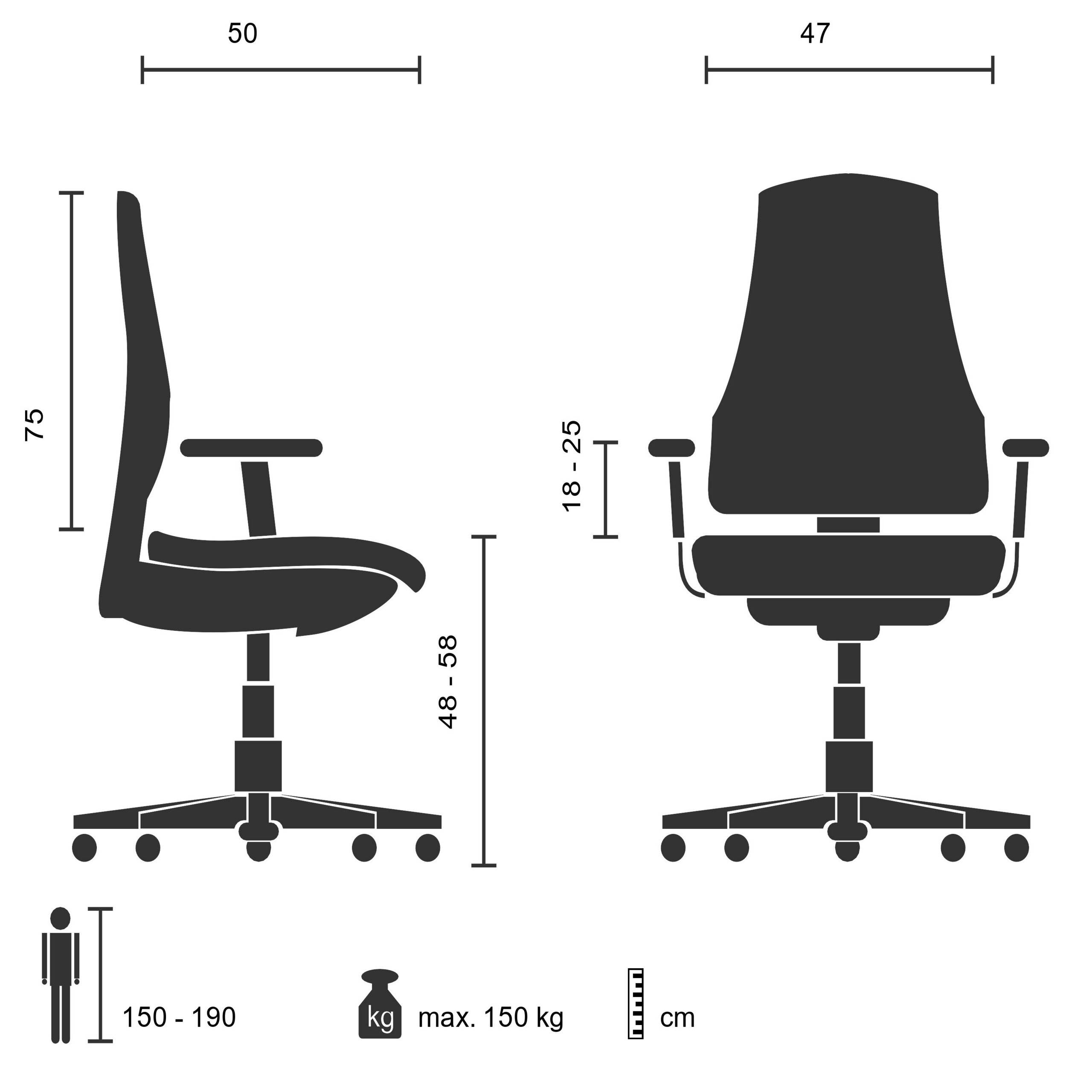 Bürostuhl Chefsessel VITORO Kunstleder schwarz hjh OFFICE-1