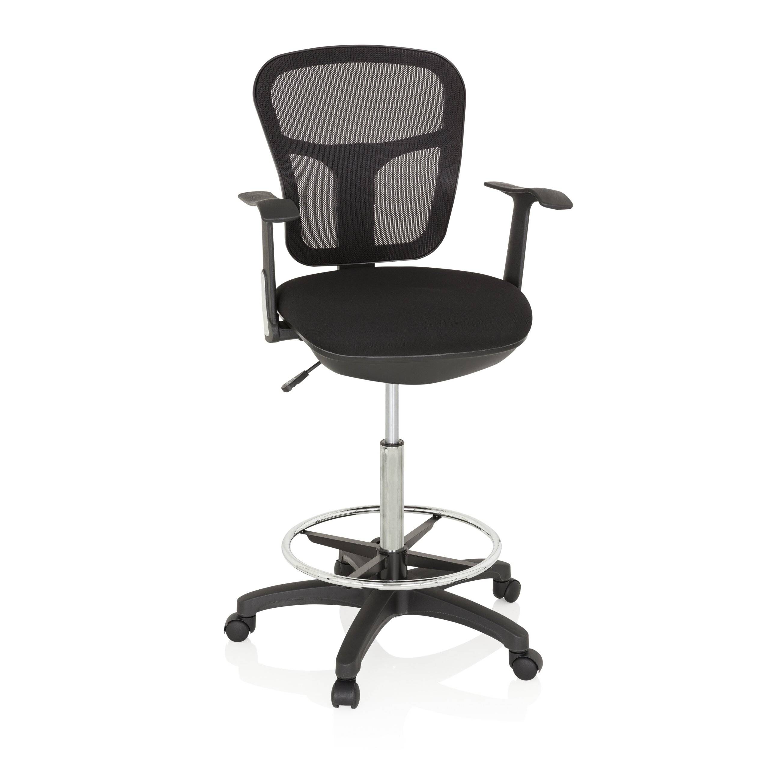 Arbeitsstuhl Counterstuhl TOP WORK 108 Netz schwarz hjh OFFICE-0