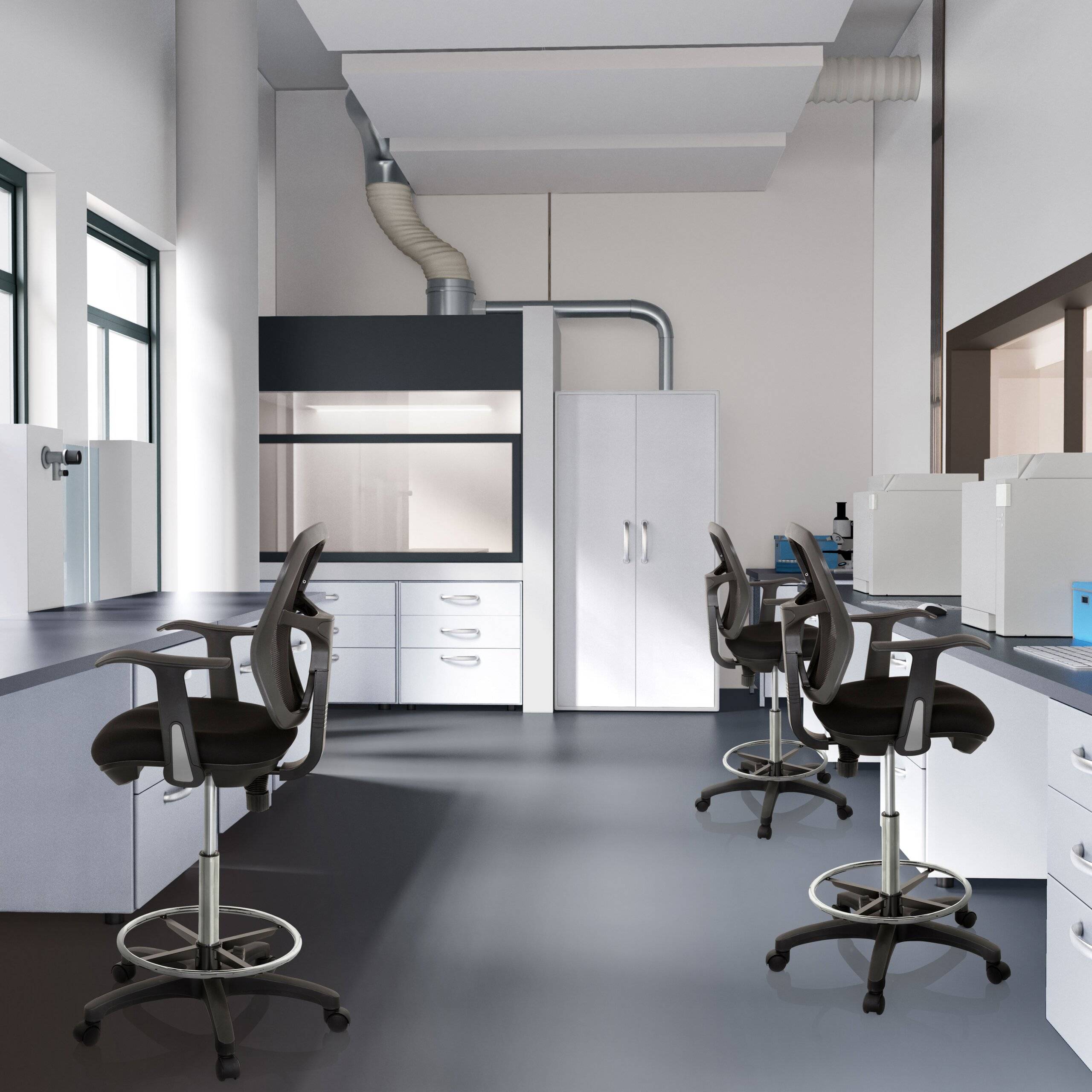 Arbeitsstuhl Counterstuhl TOP WORK 108 Netz schwarz hjh OFFICE-3