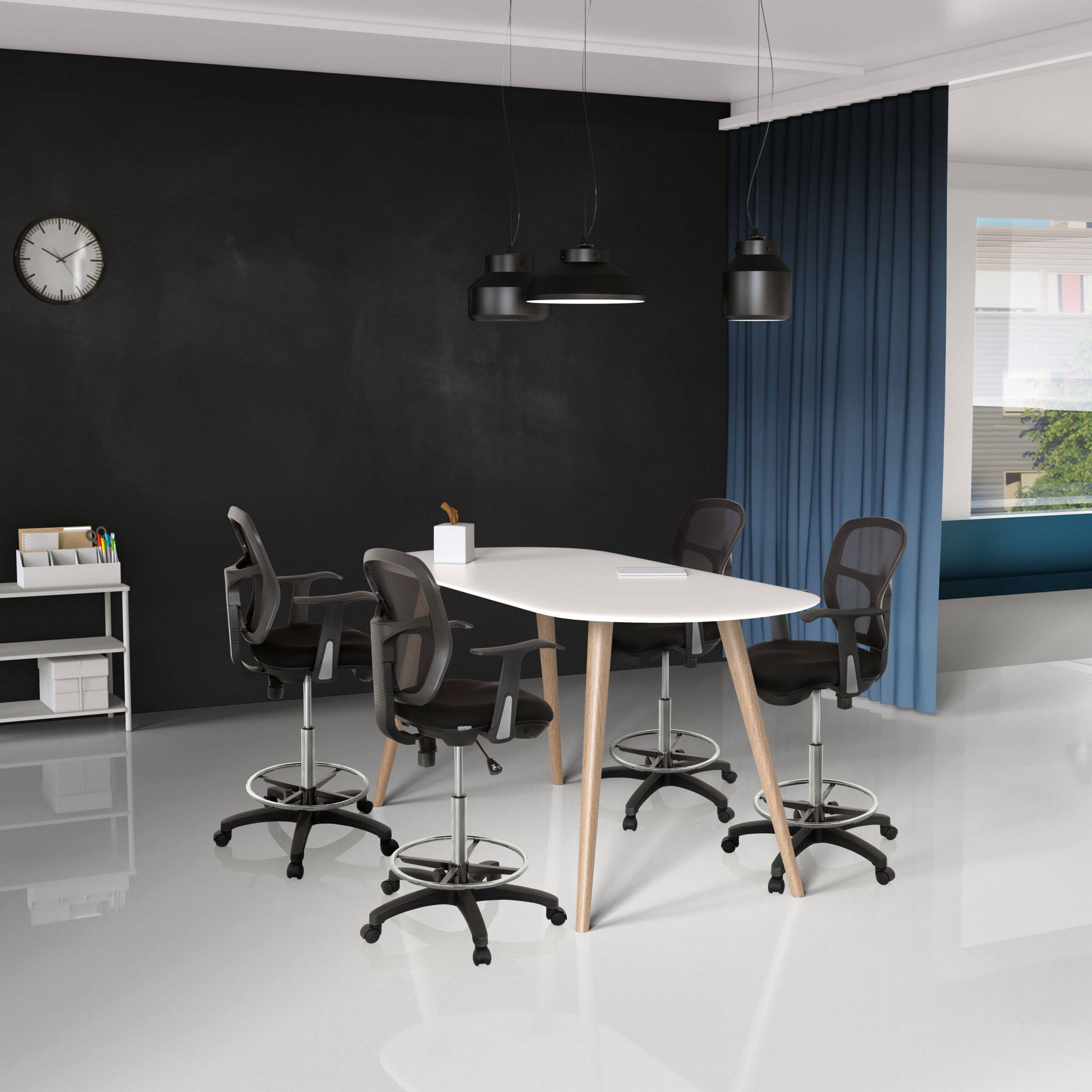 Arbeitsstuhl Counterstuhl TOP WORK 108 Netz schwarz hjh OFFICE-4