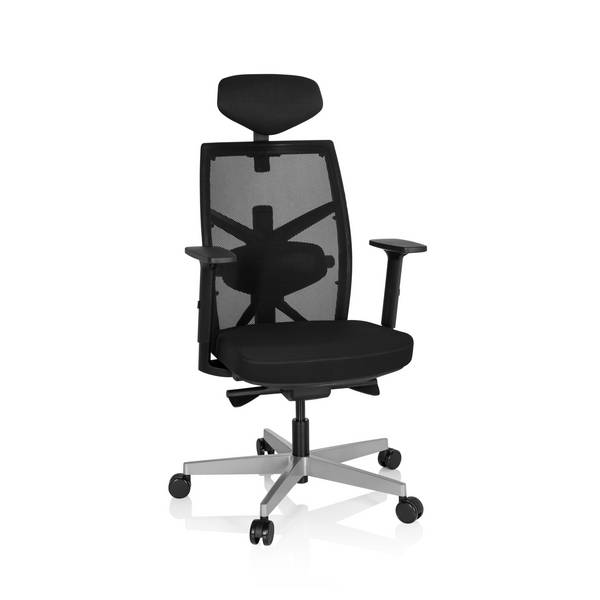 Bürostuhl Drehstuhl BELLAC Stoff schwarz hjh OFFICE