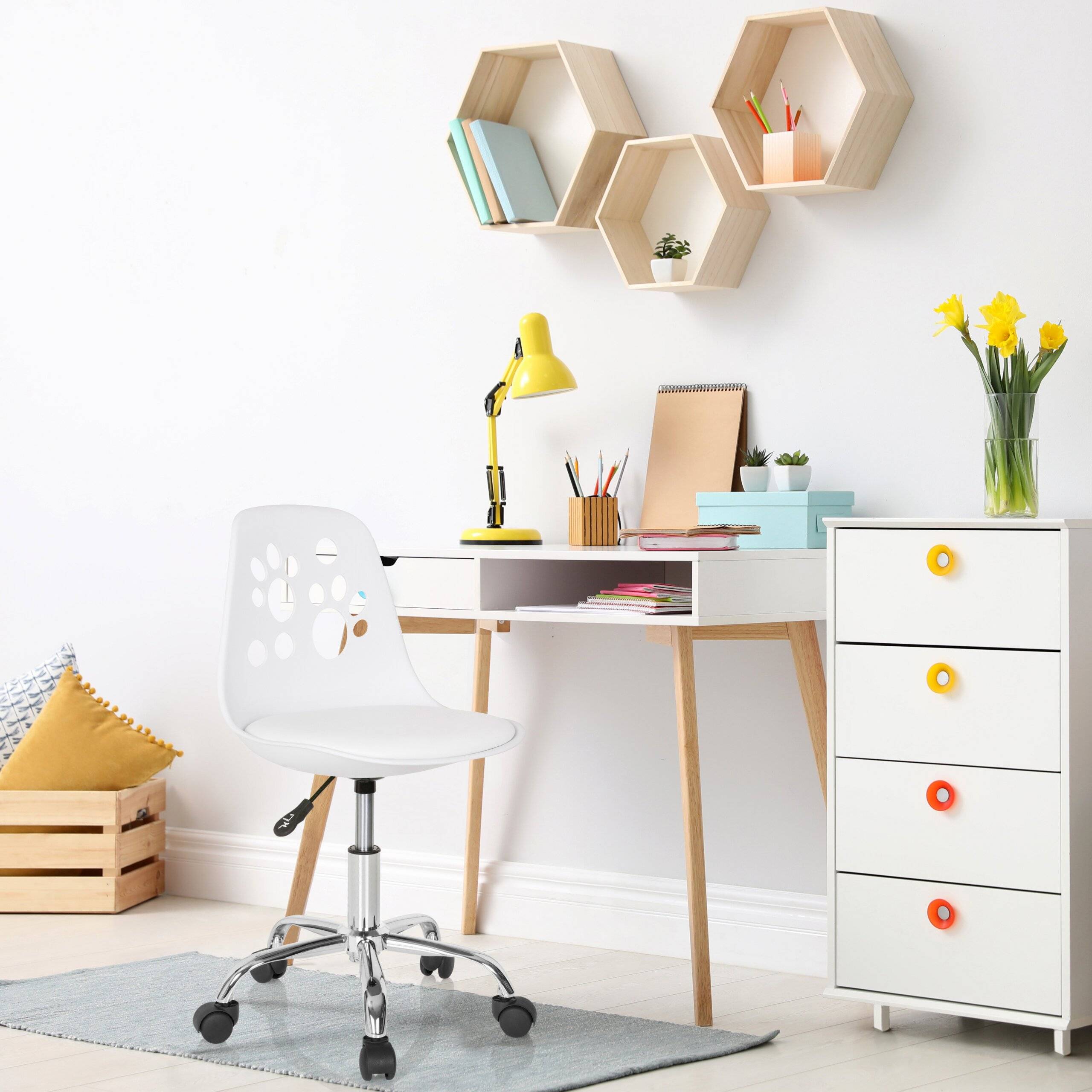 Kinderstuhl Drehstuhl FANCY I weiss hjh OFFICE-2