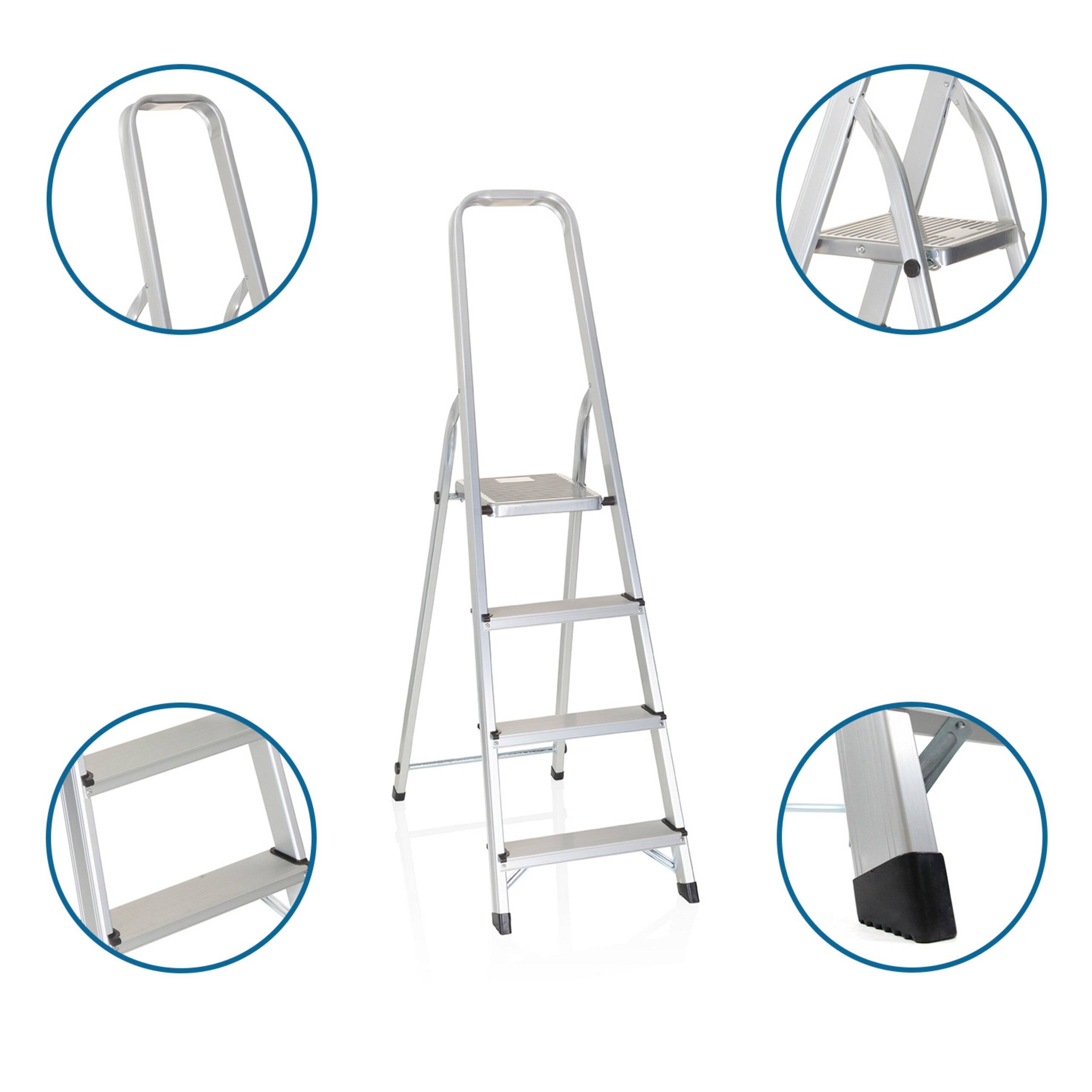 Klappleiter SOLID II Aluminium 4 Stufen hjh OFFICE-2