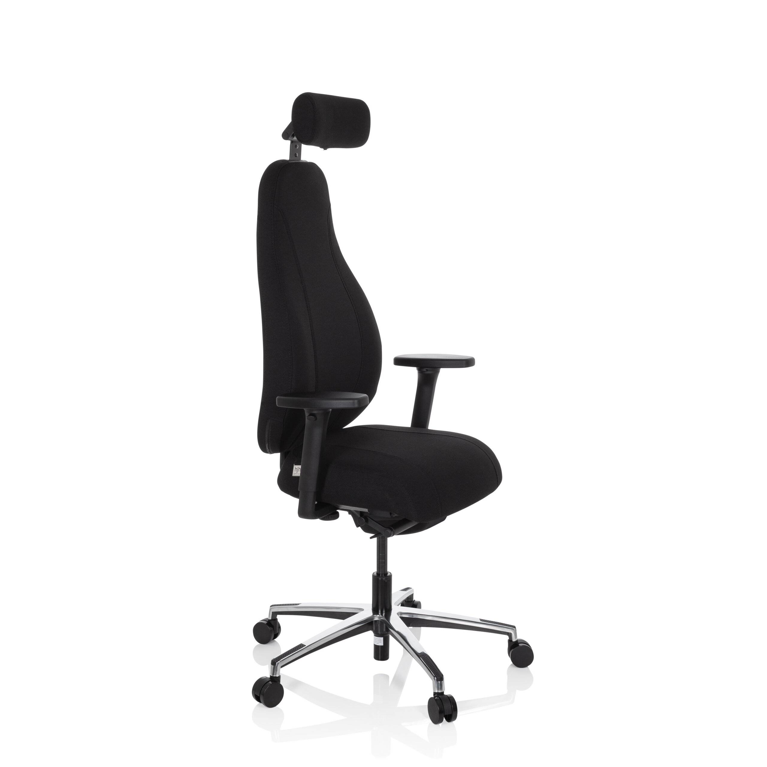 Bürostuhl Drehstuhl RESISTIO Stoff schwarz hjh OFFICE-4