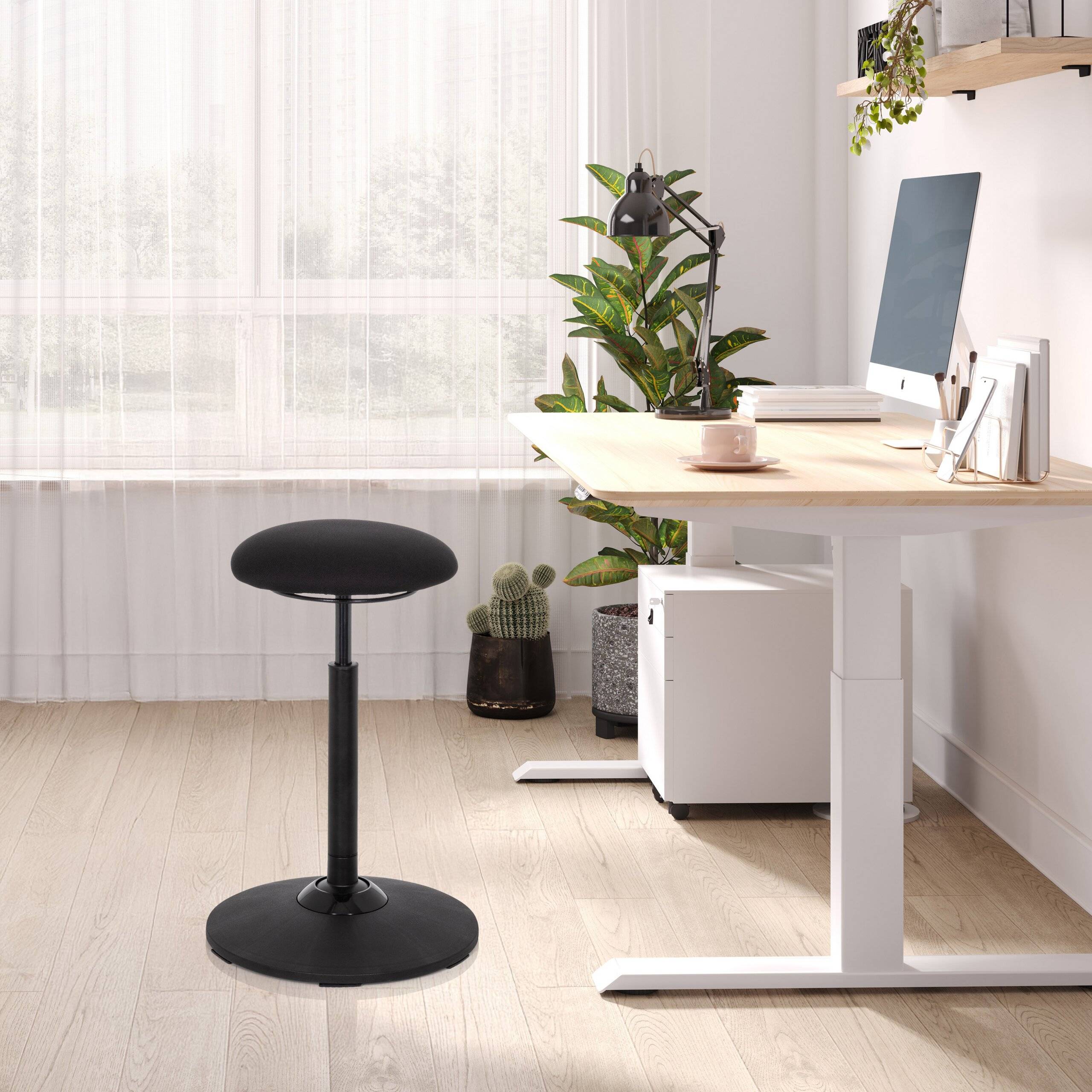 Stehhocker Stehhilfe BALANCE SIT Stoff schwarz hjh OFFICE-4
