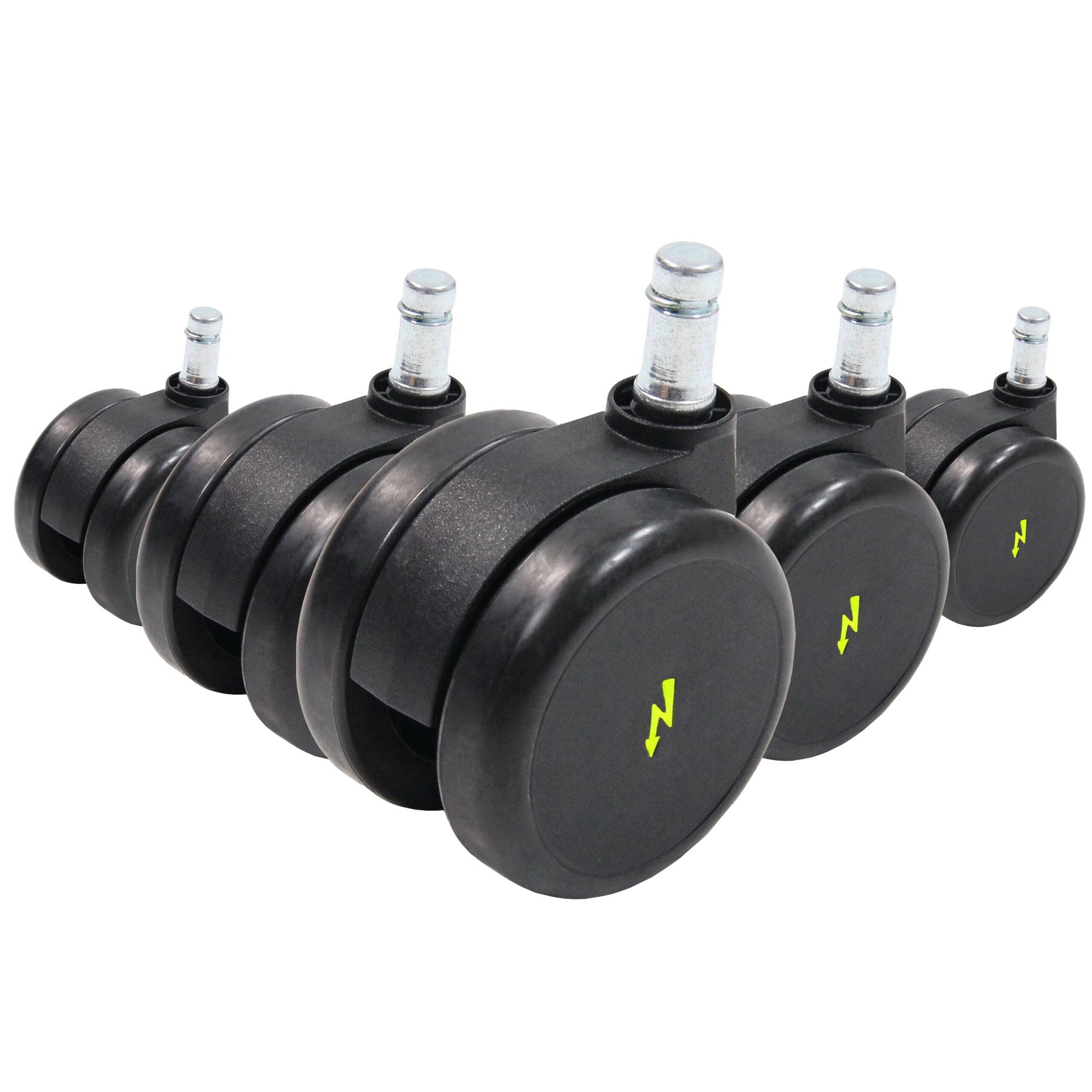 5x Hartbodenrollen ROLO ESD 11mm 65mm (5er Pack) elektrisch leitfähig hjh OFFICE-0