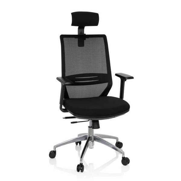 Bürostuhl Drehstuhl PROFONDO PRO Netzstoff Stoff schwarz hjh OFFICE