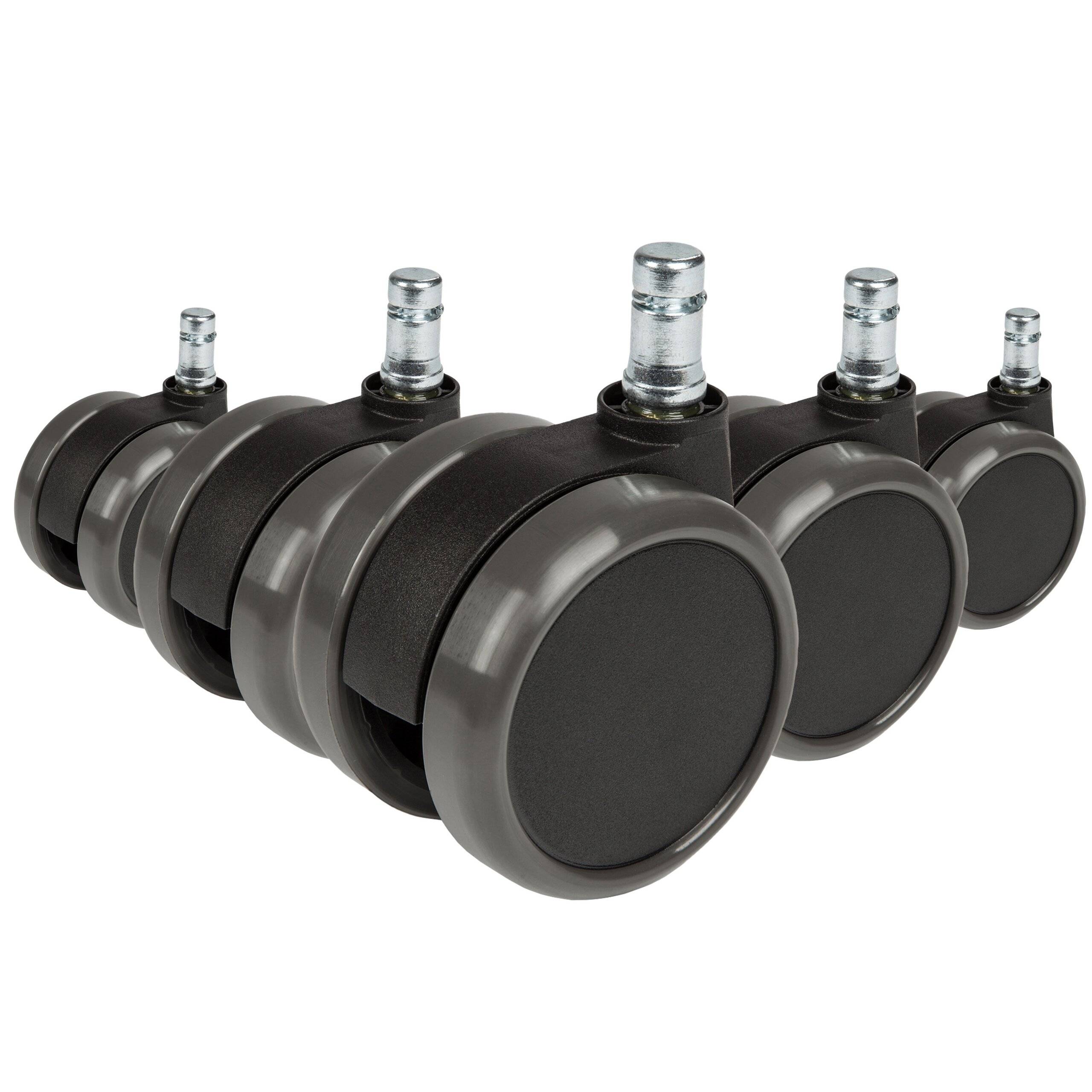5x Hartbodenrollen ROLO 11mm 65mm Büro-Stuhl-Rollen für Hartböden (5er Pack) hjh OFFICE-0