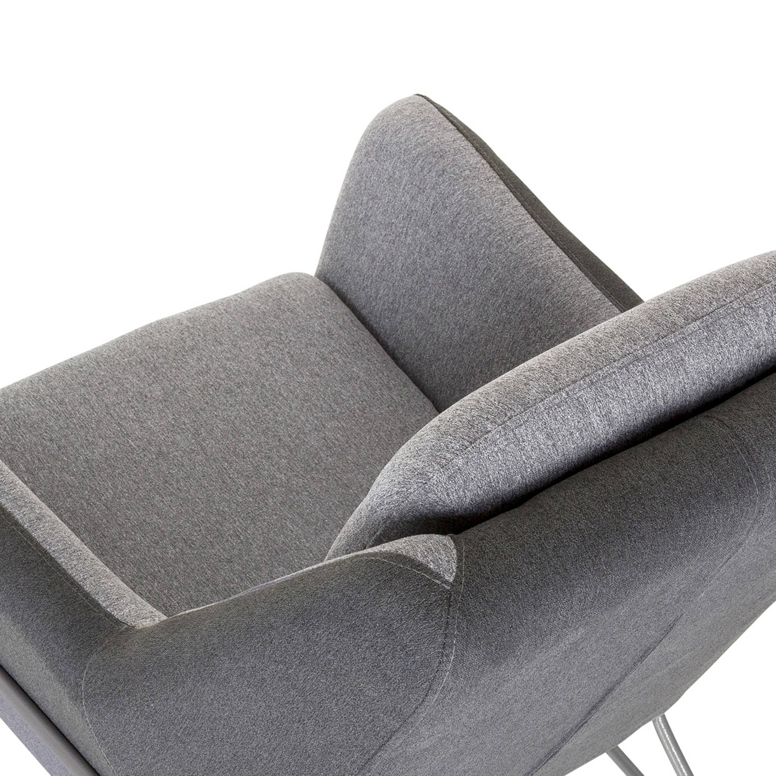 Loungesessel LAGUN Kufengestell 1 Sitzer hellgrau/dunkelgrau hjh OFFICE-3