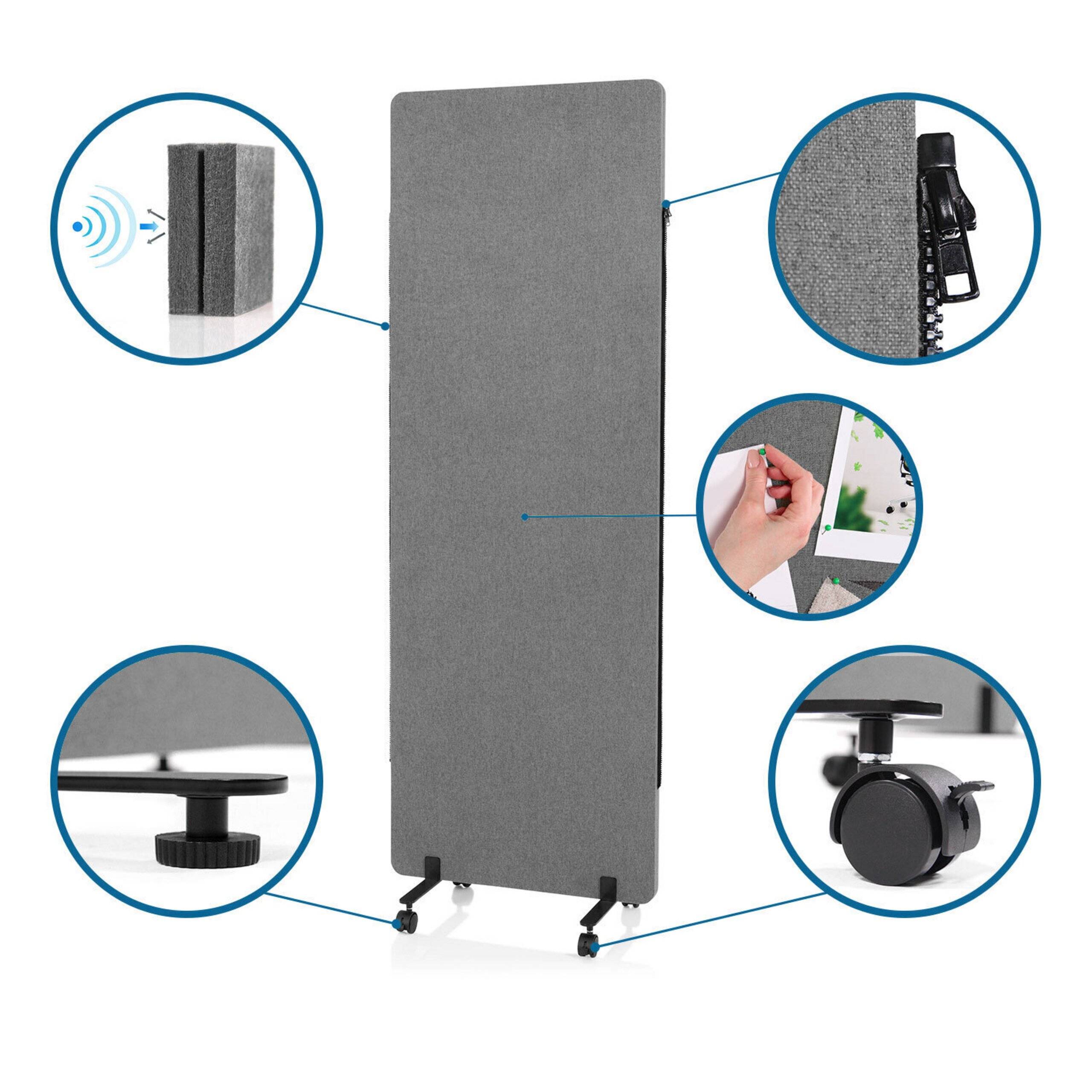Mittelstück zu Trennwand System FLEXMIUT dunkelgrau hjh OFFICE-2