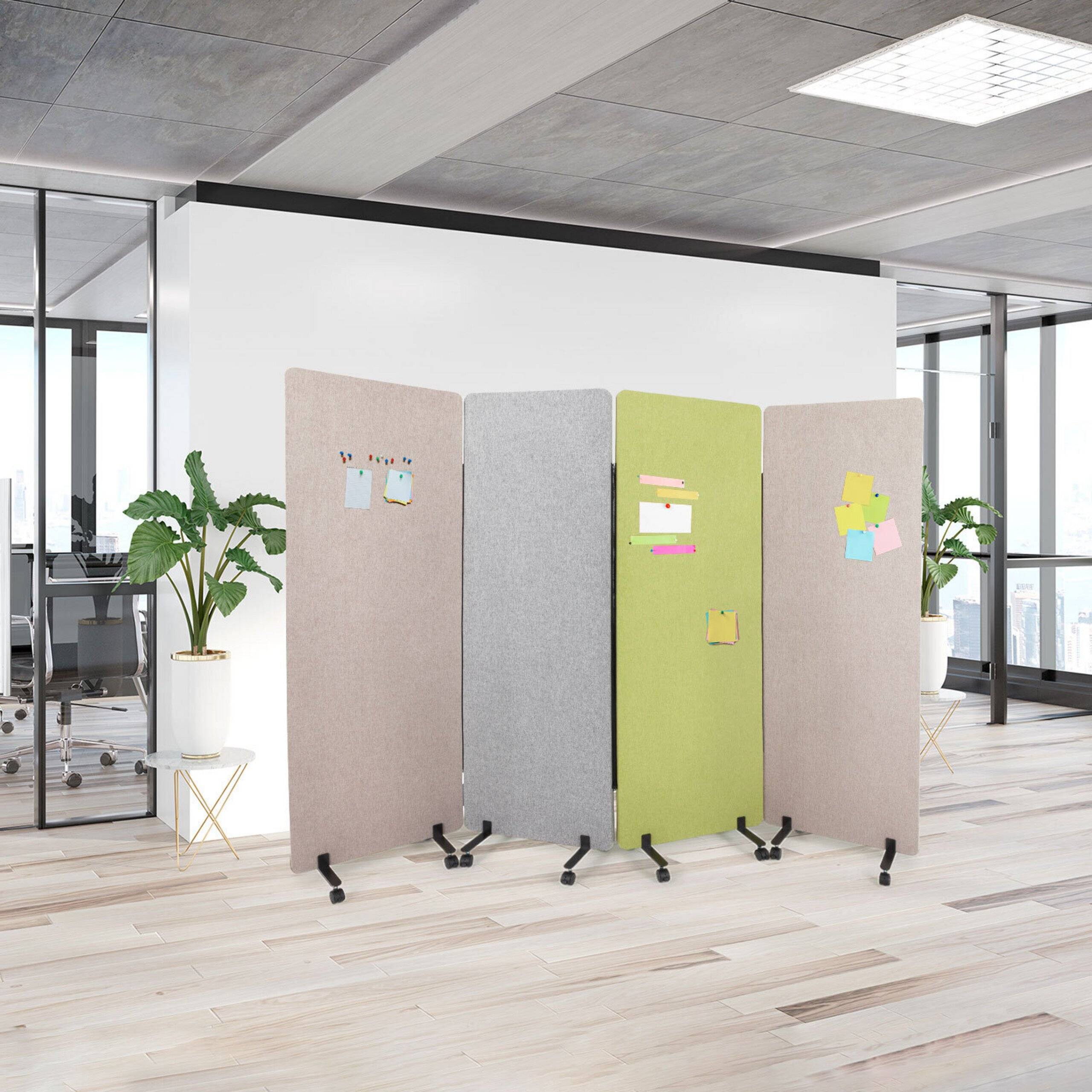 Mittelstück zu Trennwand System FLEXMIUT dunkelgrau hjh OFFICE-4