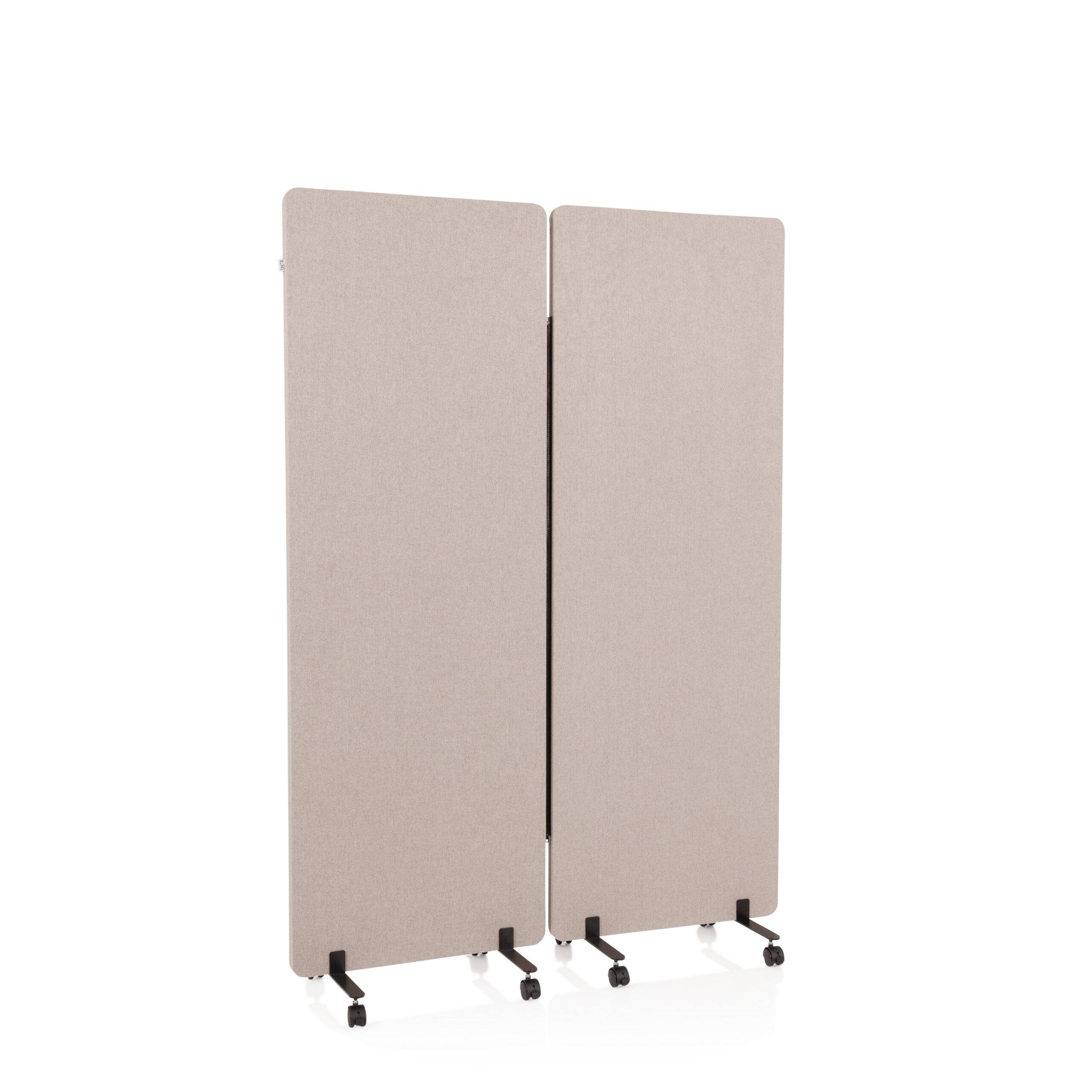 Mobiles Akustik-Trennwand-System FLEXMIUT 2er Set taupe hjh OFFICE-0