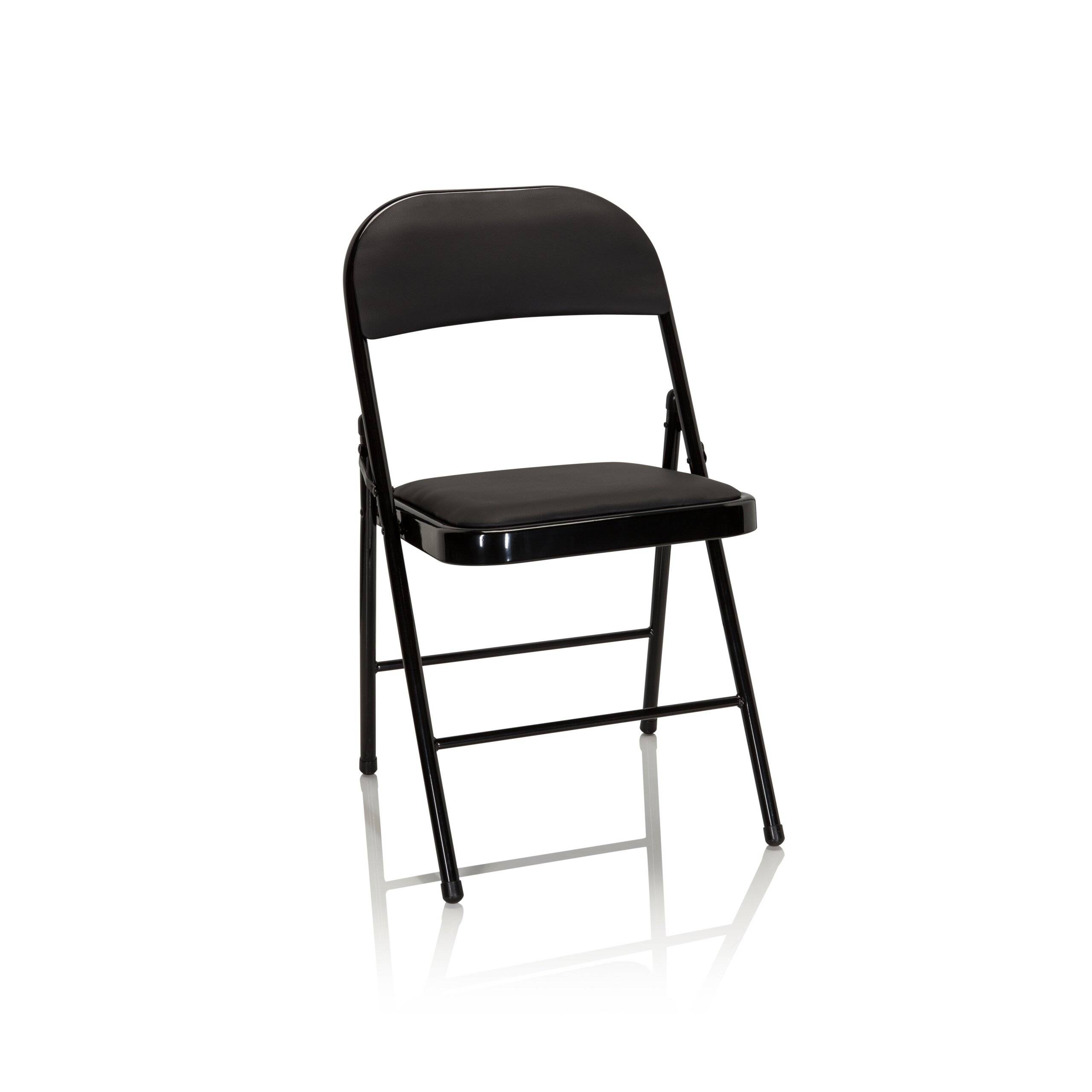 Konferenzstuhl Besucherstuhl Klappstuhl TUDELA PU schwarz hjh OFFICE-0