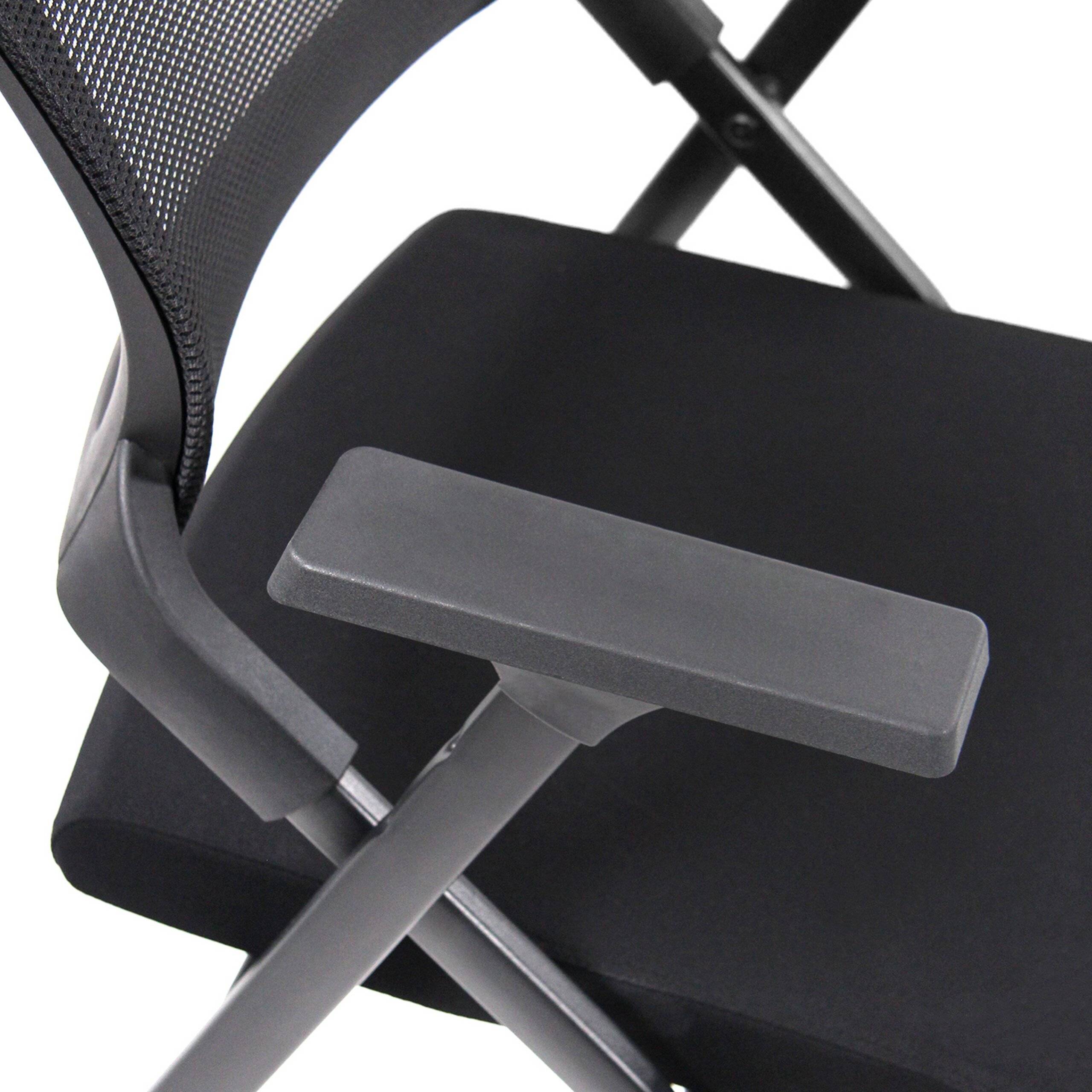 Besucherstuhl Klappstuhl PRIORITY II Netzstoff Stoff schwarz hjh OFFICE-2