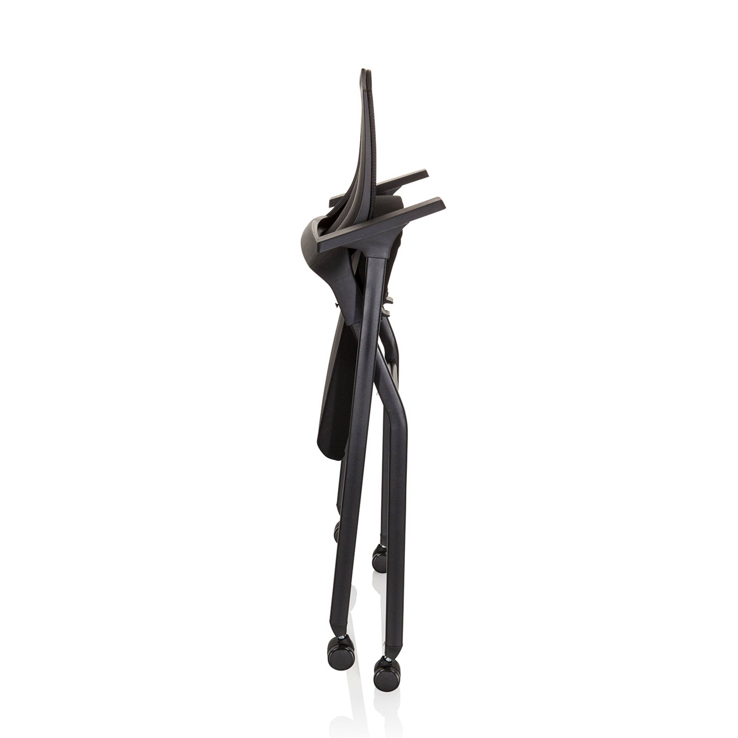 Besucherstuhl Klappstuhl PRIORITY II Netzstoff Stoff schwarz hjh OFFICE-3
