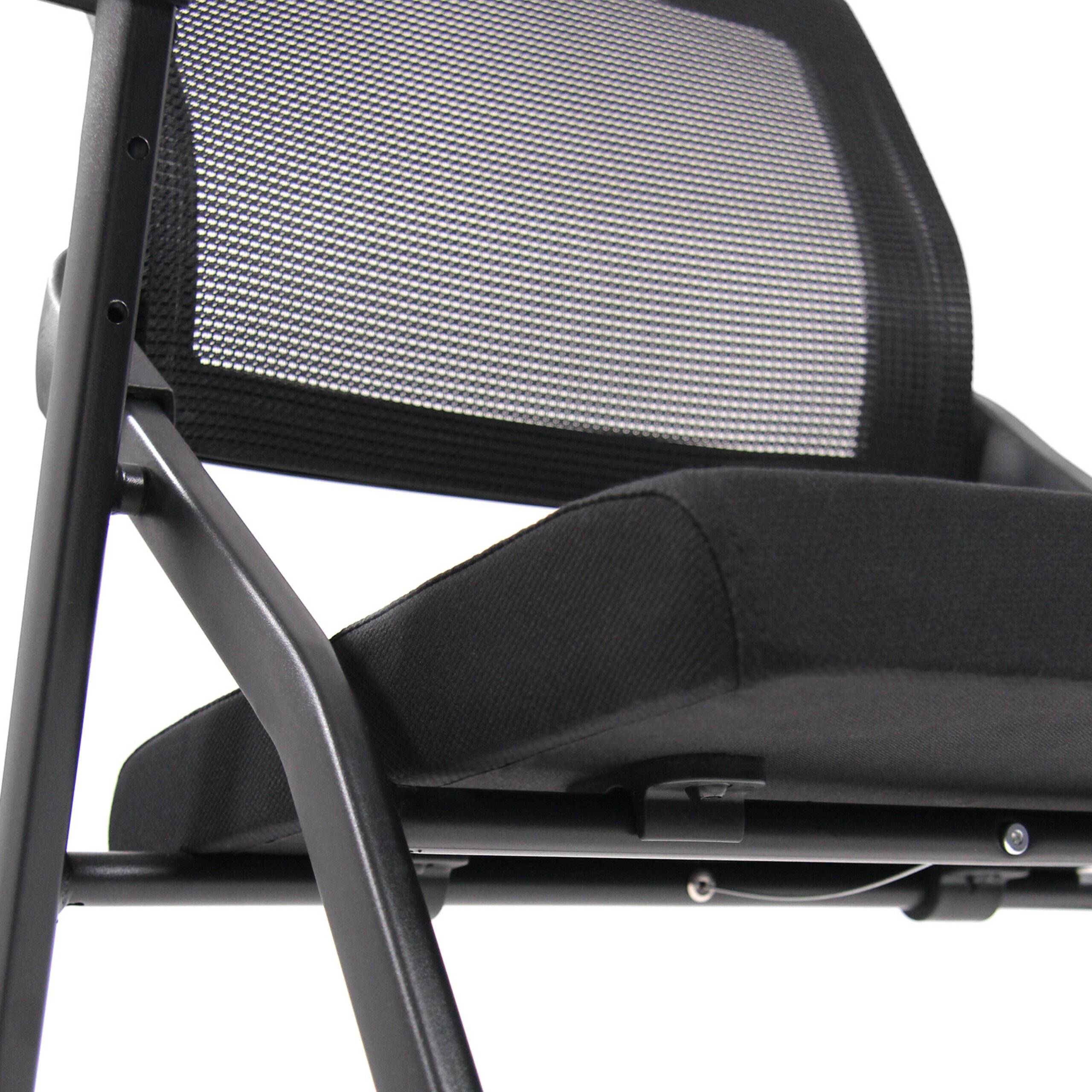 Besucherstuhl Klappstuhl PRIORITY II Netzstoff Stoff schwarz hjh OFFICE-4