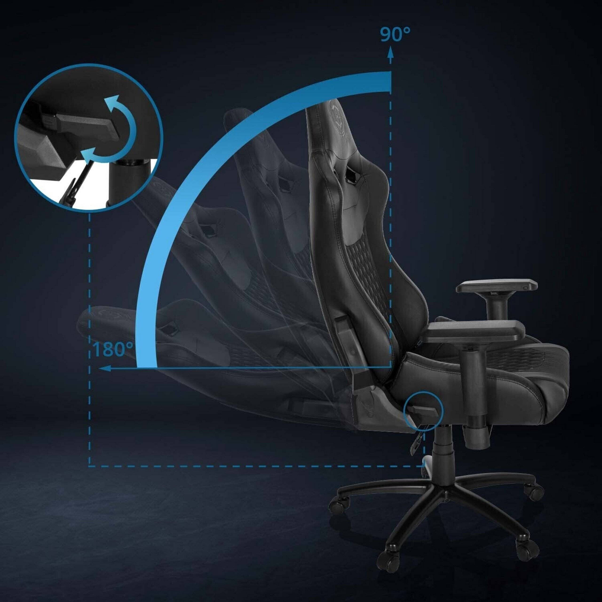 Gaming Stuhl Bürostuhl GAMEBREAKER SX 04 Stoff Kunstleder schwarz hjh OFFICE-1