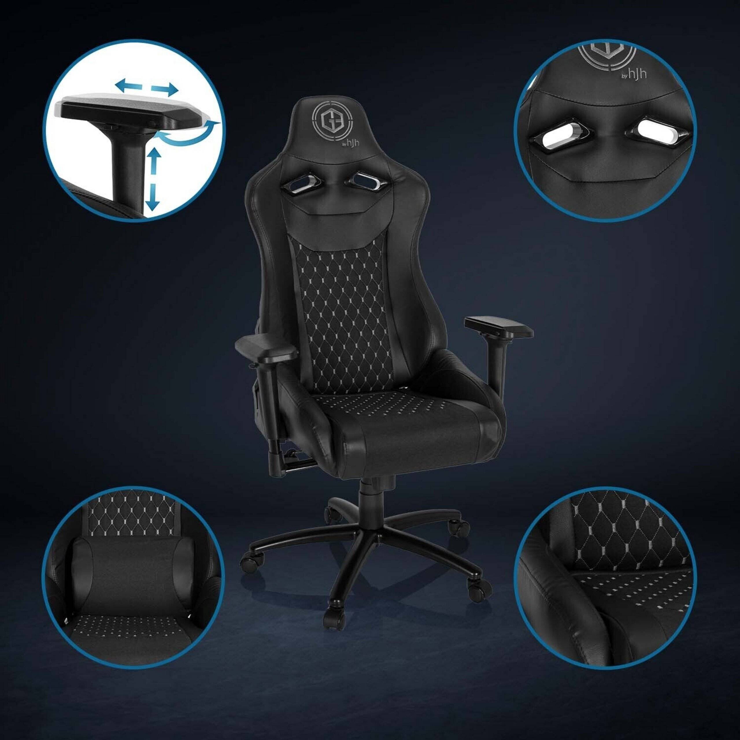 Gaming Stuhl Bürostuhl GAMEBREAKER SX 04 Stoff Kunstleder schwarz hjh OFFICE-3