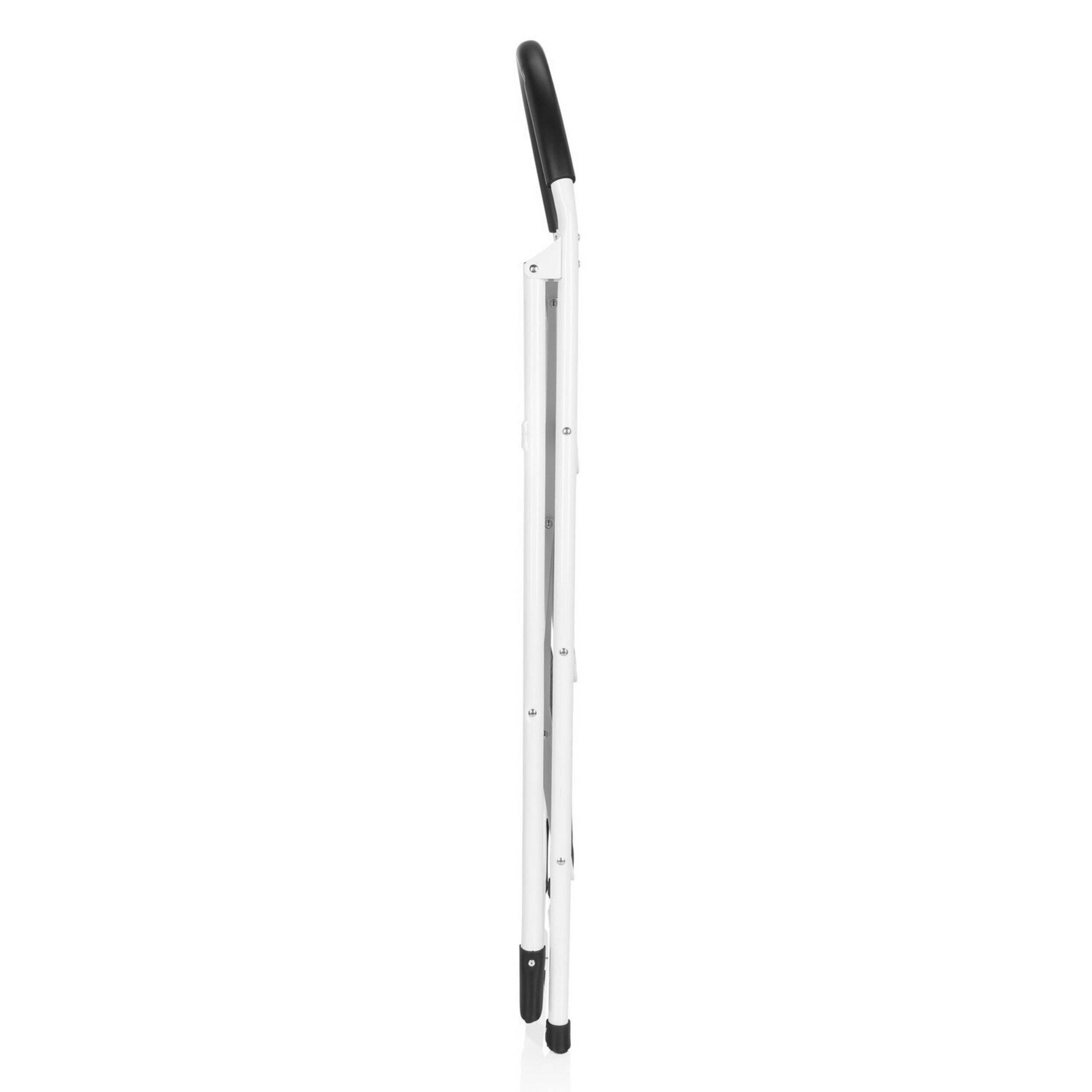 Klappleiter SOLID W2 Stahl 3 Stufen weiß hjh OFFICE-3