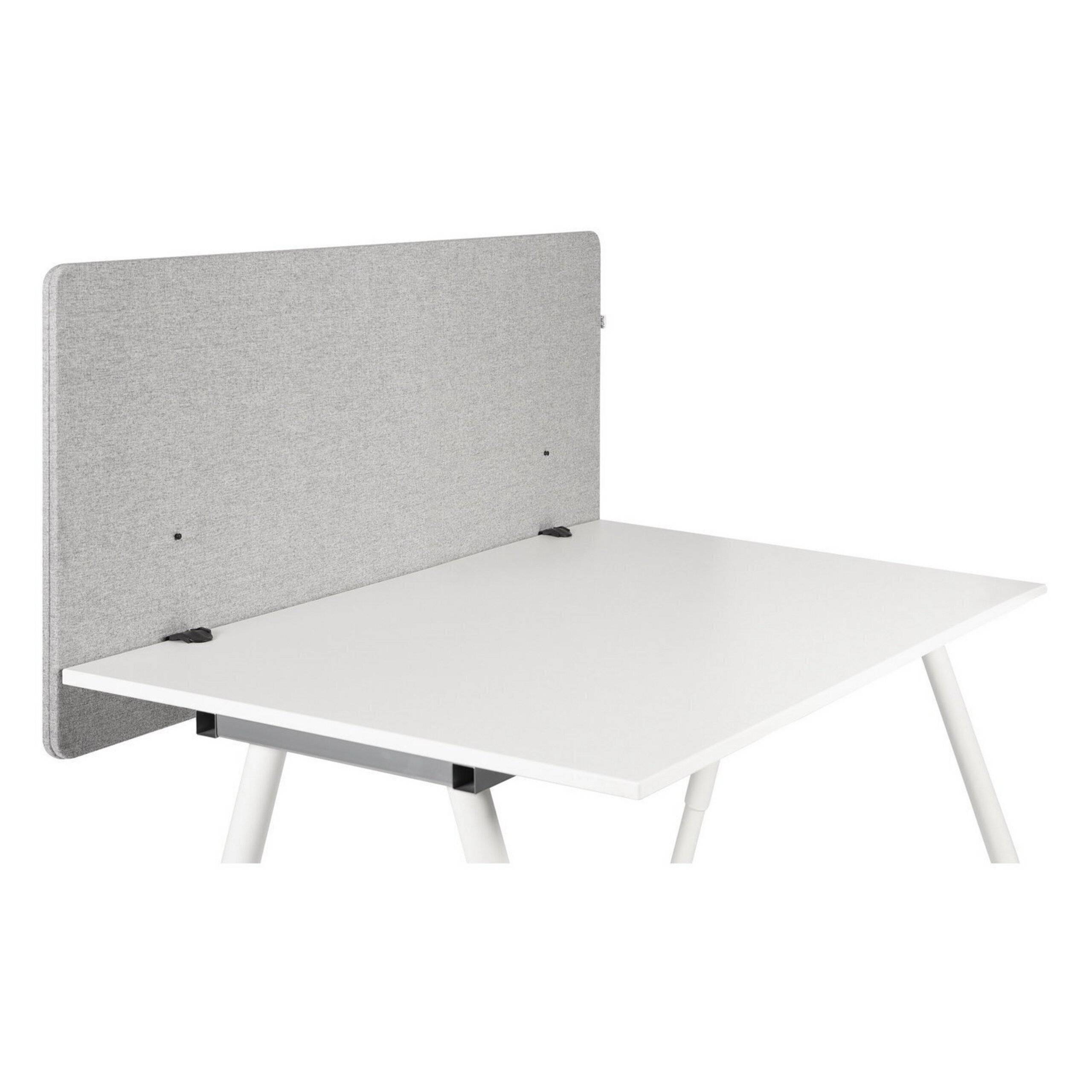 Akustik Tischtrennwand FLEXMIUT D 120 cm hellgrau hjh OFFICE-0