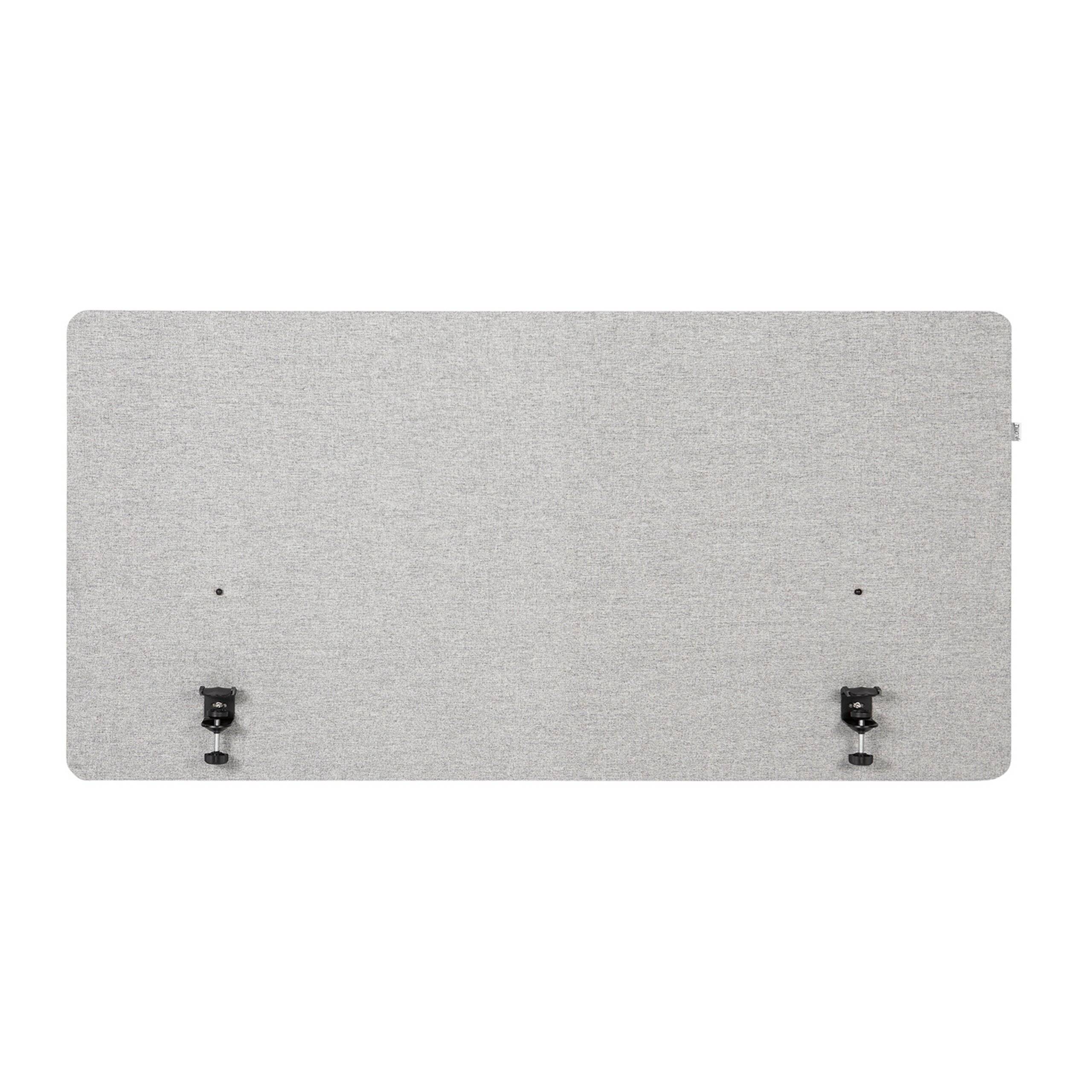 Akustik Tischtrennwand FLEXMIUT D 120 cm hellgrau hjh OFFICE-2