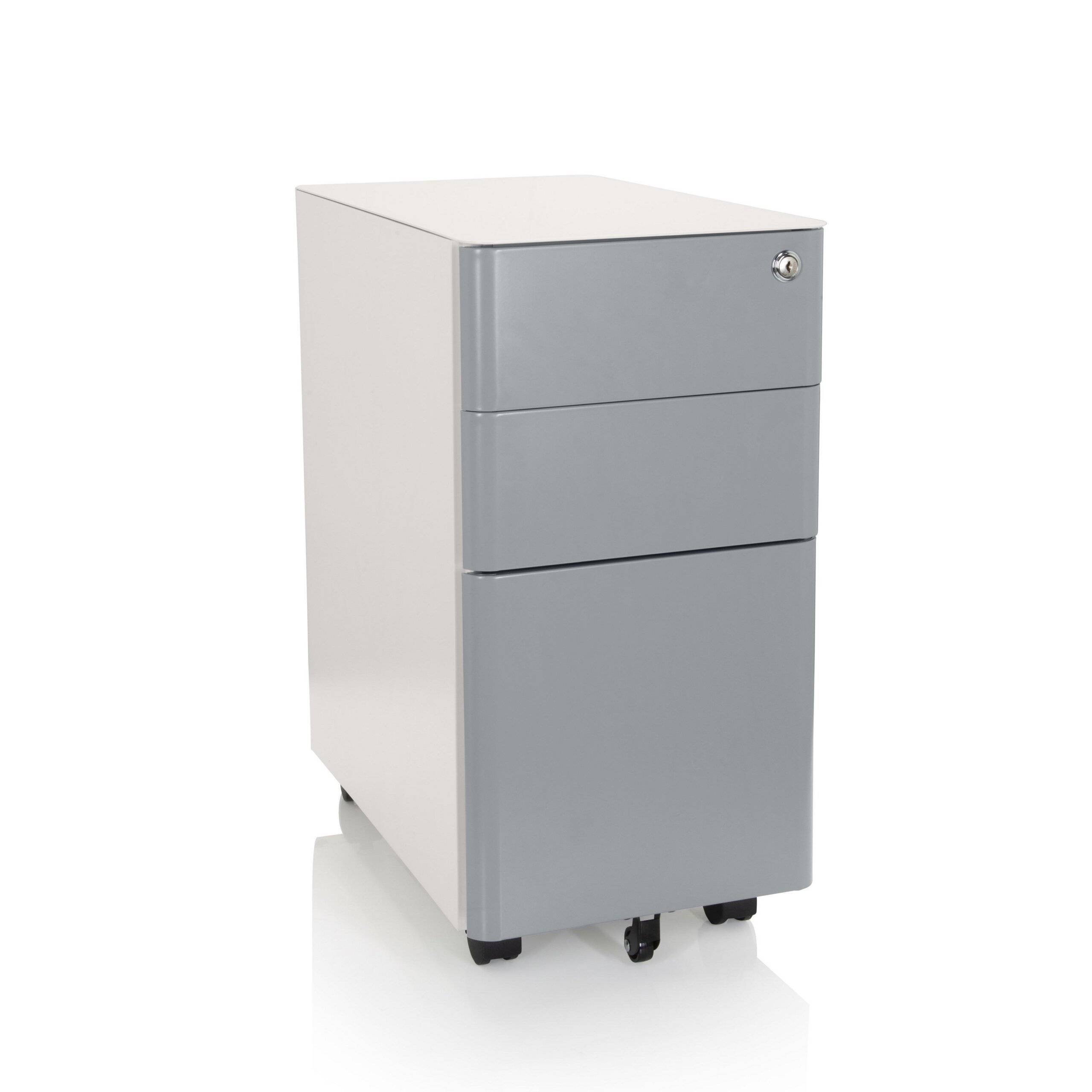 Rollcontainer COLOR I Metall weiß grau hjh OFFICE-0