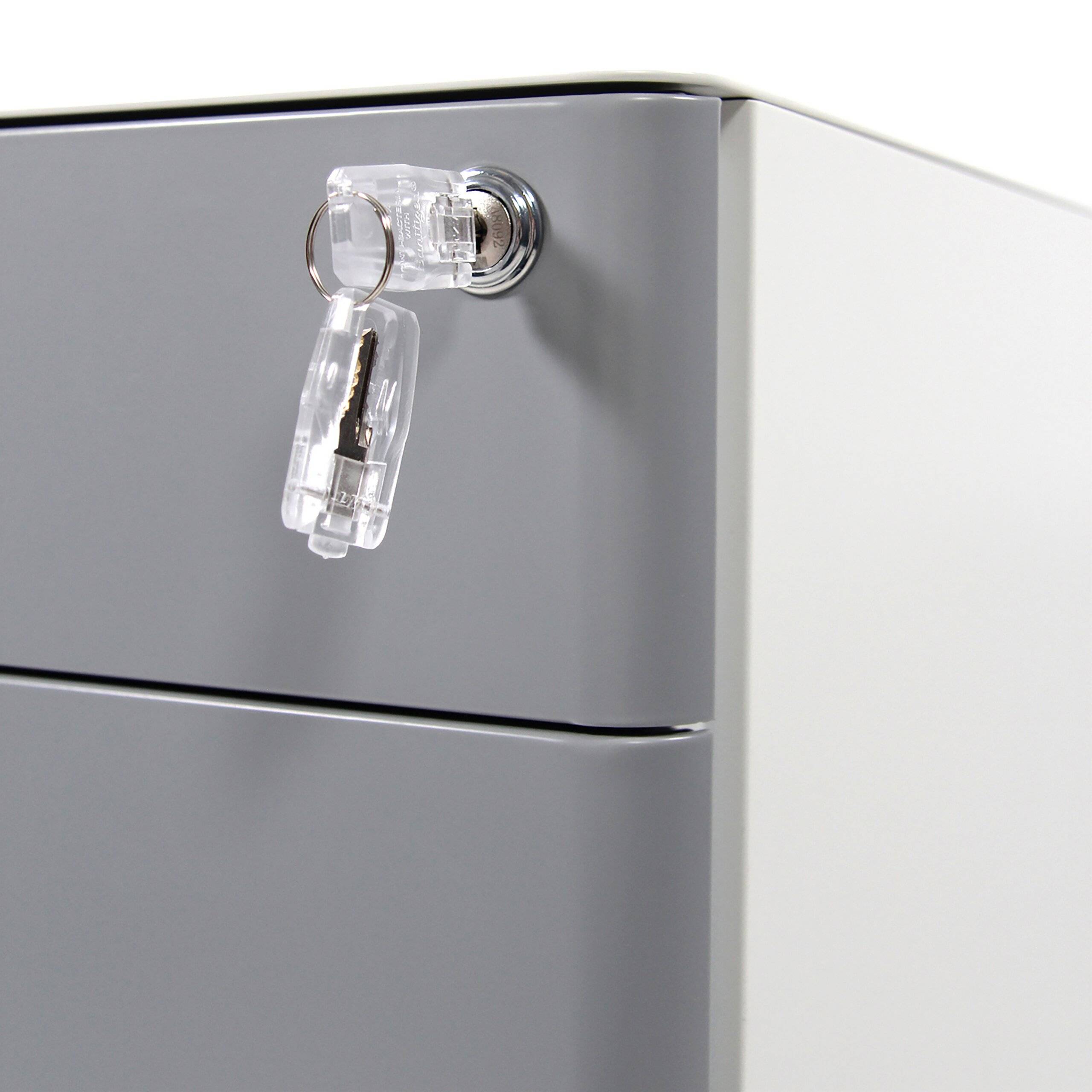 Rollcontainer COLOR I Metall weiß grau hjh OFFICE-4
