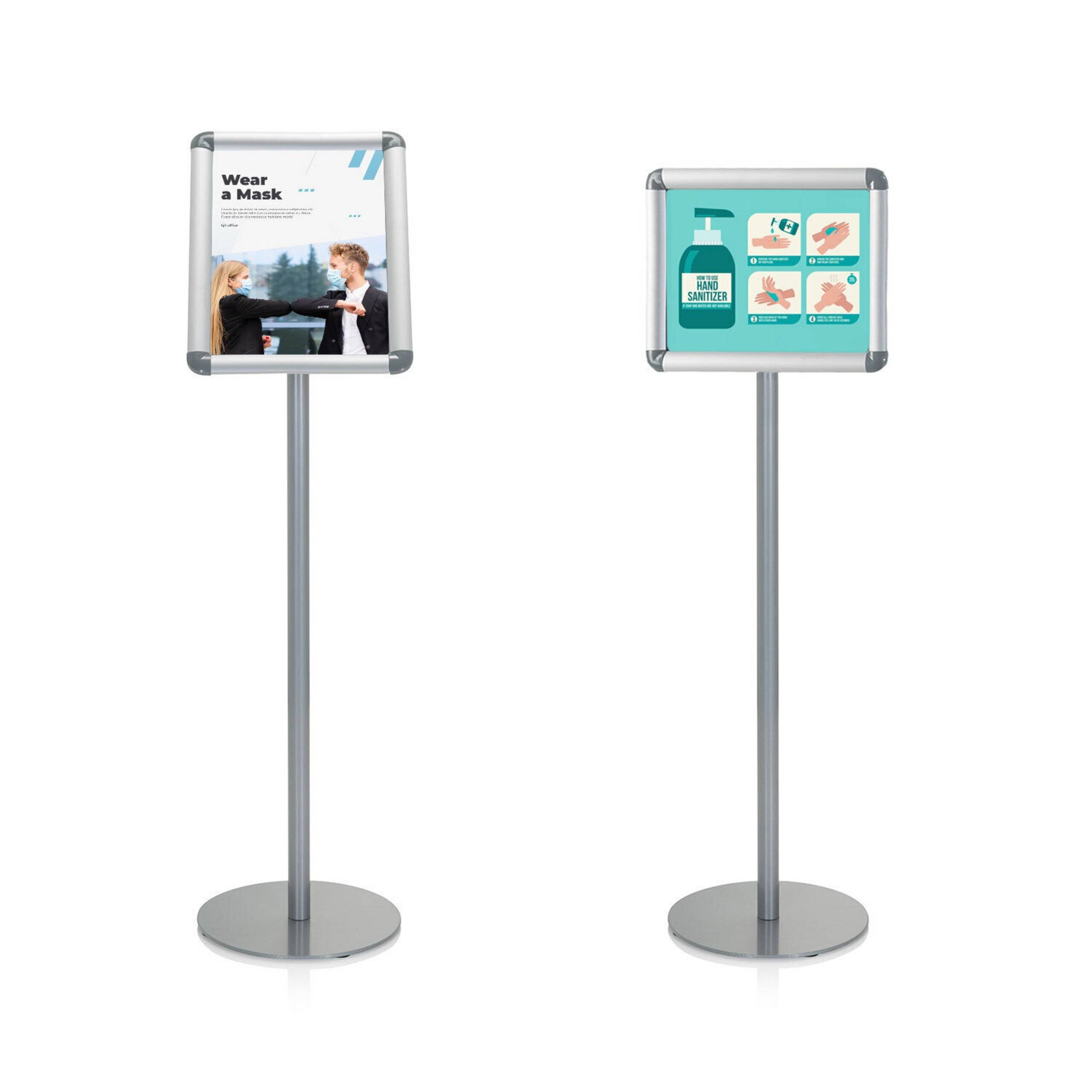Plakatrahmen Plakatständer AGENDA I silber hjh OFFICE-3