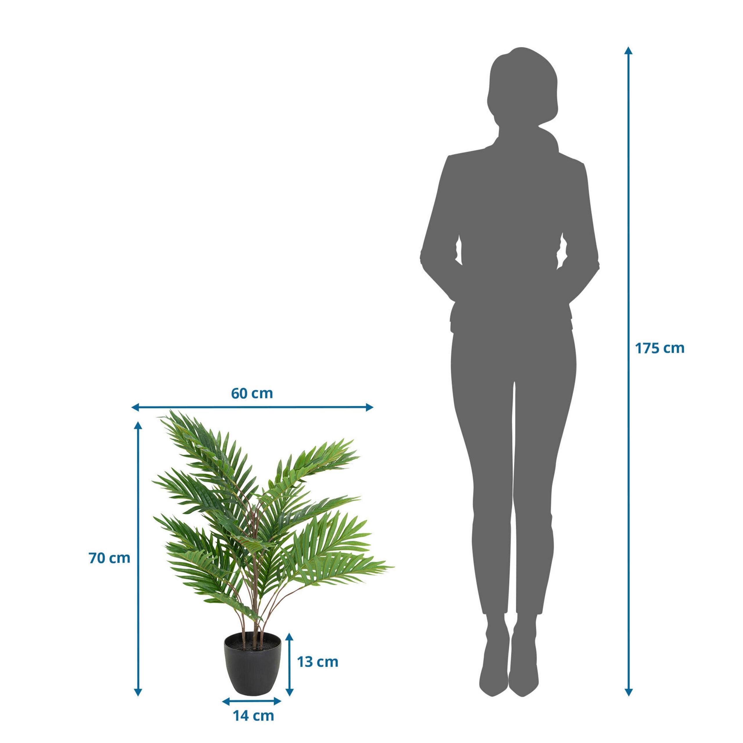 Kunstpflanze Kunstbaum ARECA Palme grün hjh OFFICE-1