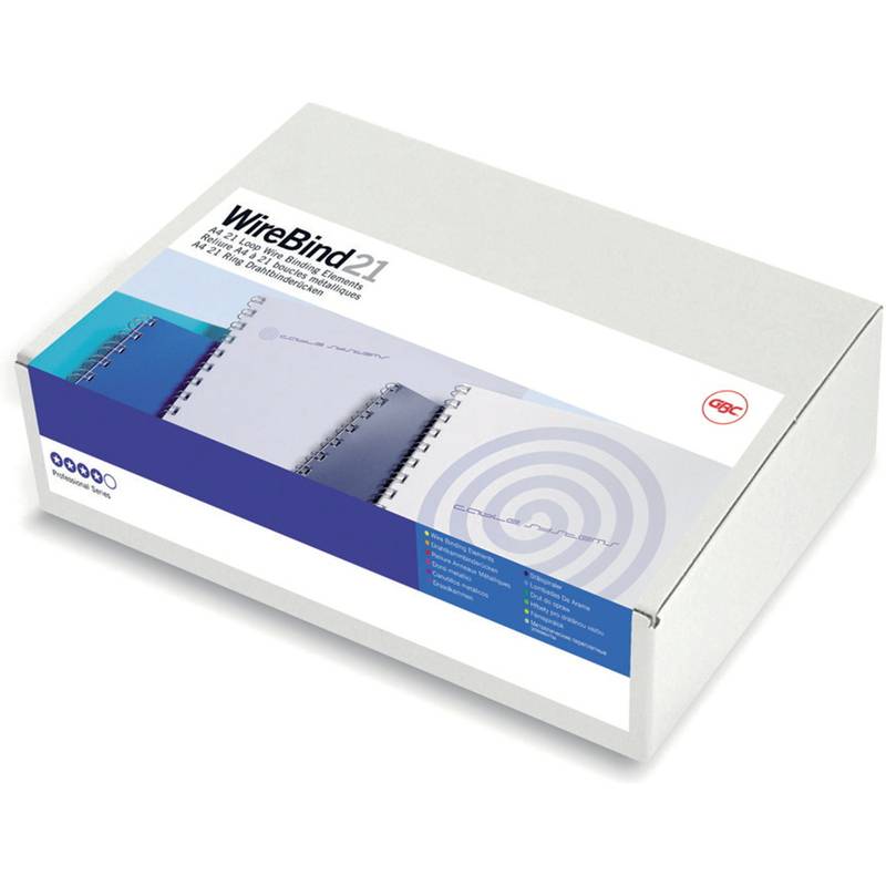 GBC Drahtbinderücken WireBind, A4, 21 Ringe, 8 mm, schwarz-0