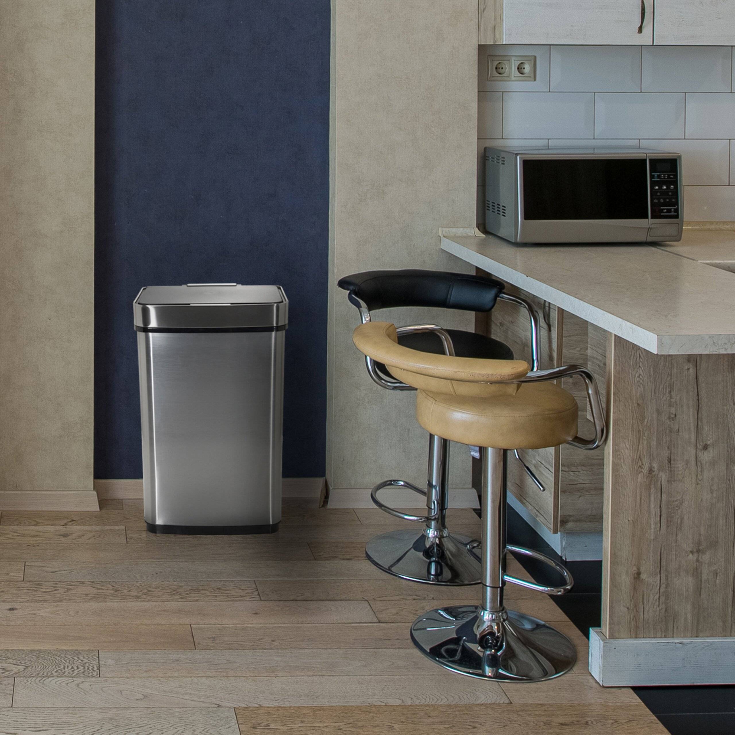 Abfallsammler Mülleimer CLEAN IV mit Sensor 60L Stahl silber hjh OFFICE-4