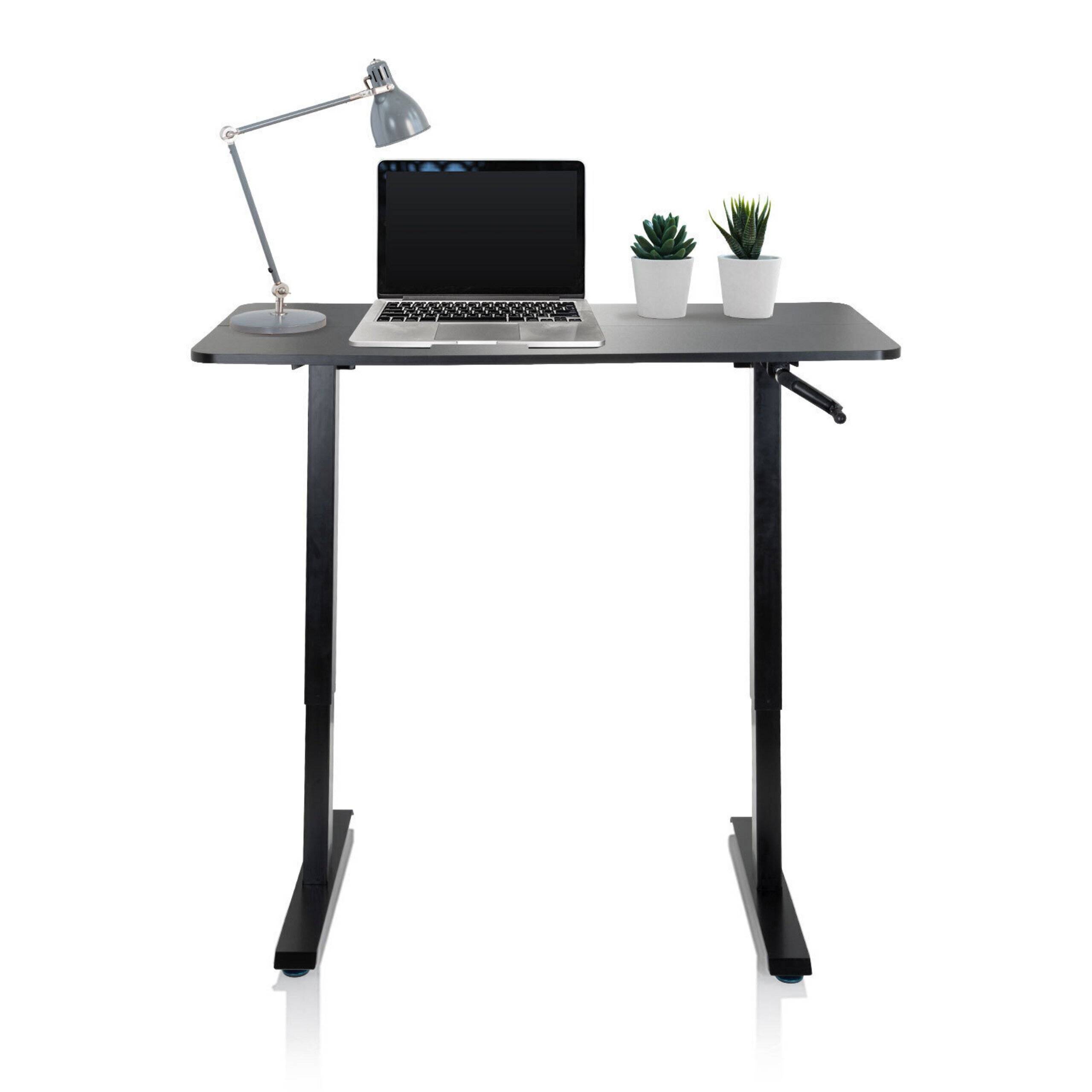 Schreibtisch STAND CR 120 x 60 manuell höhenverstellbar schwarz hjh OFFICE-0