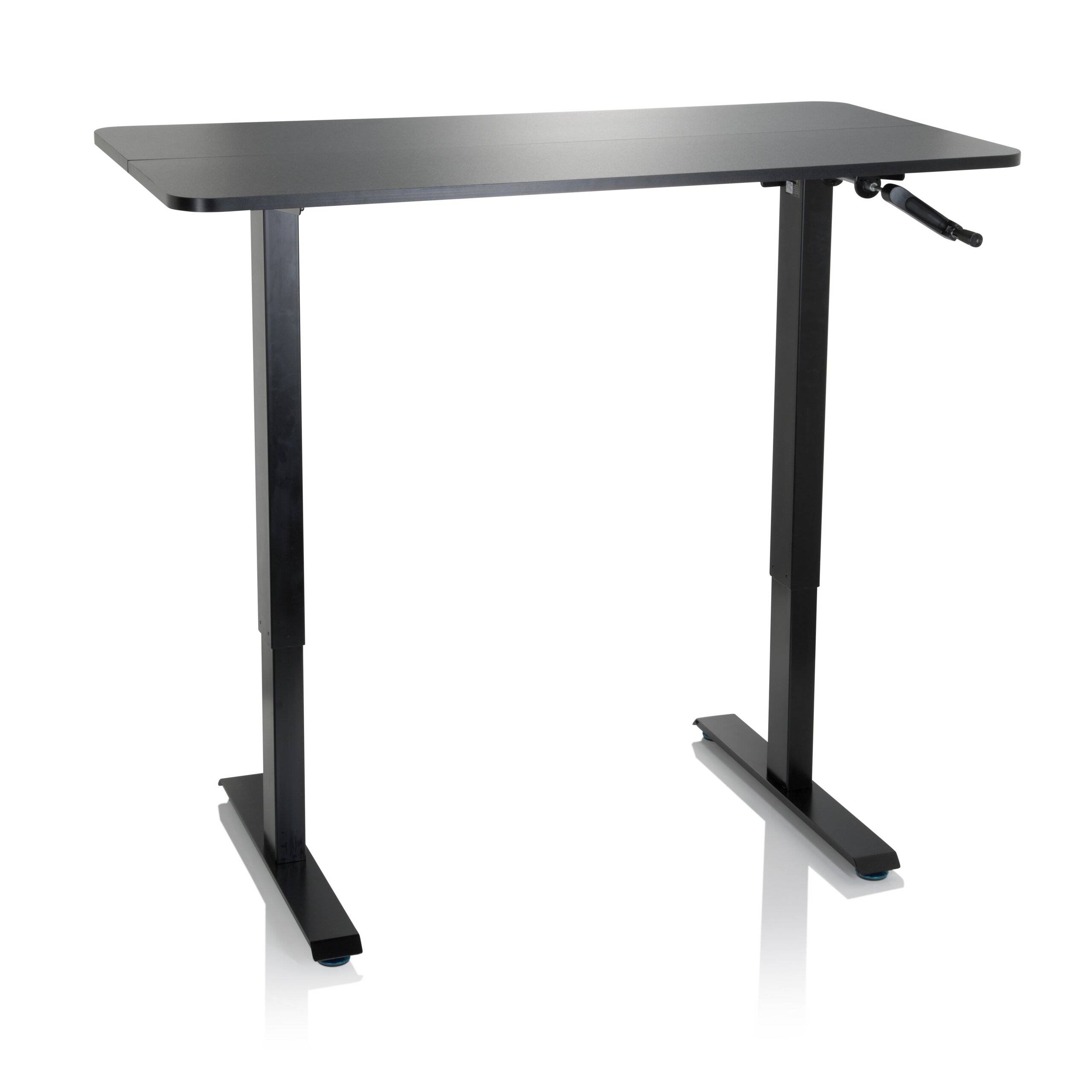 Schreibtisch STAND CR 120 x 60 manuell höhenverstellbar schwarz hjh OFFICE-2