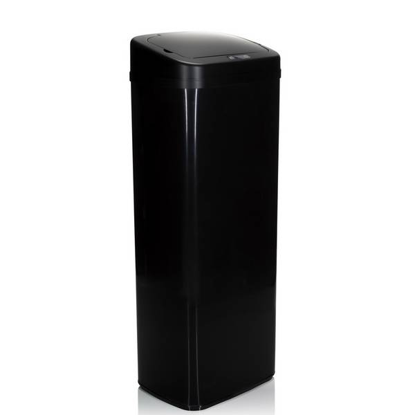Abfallsammler Mülleimer CLEAN V mit Sensor 50L Stahl schwarz hjh OFFICE