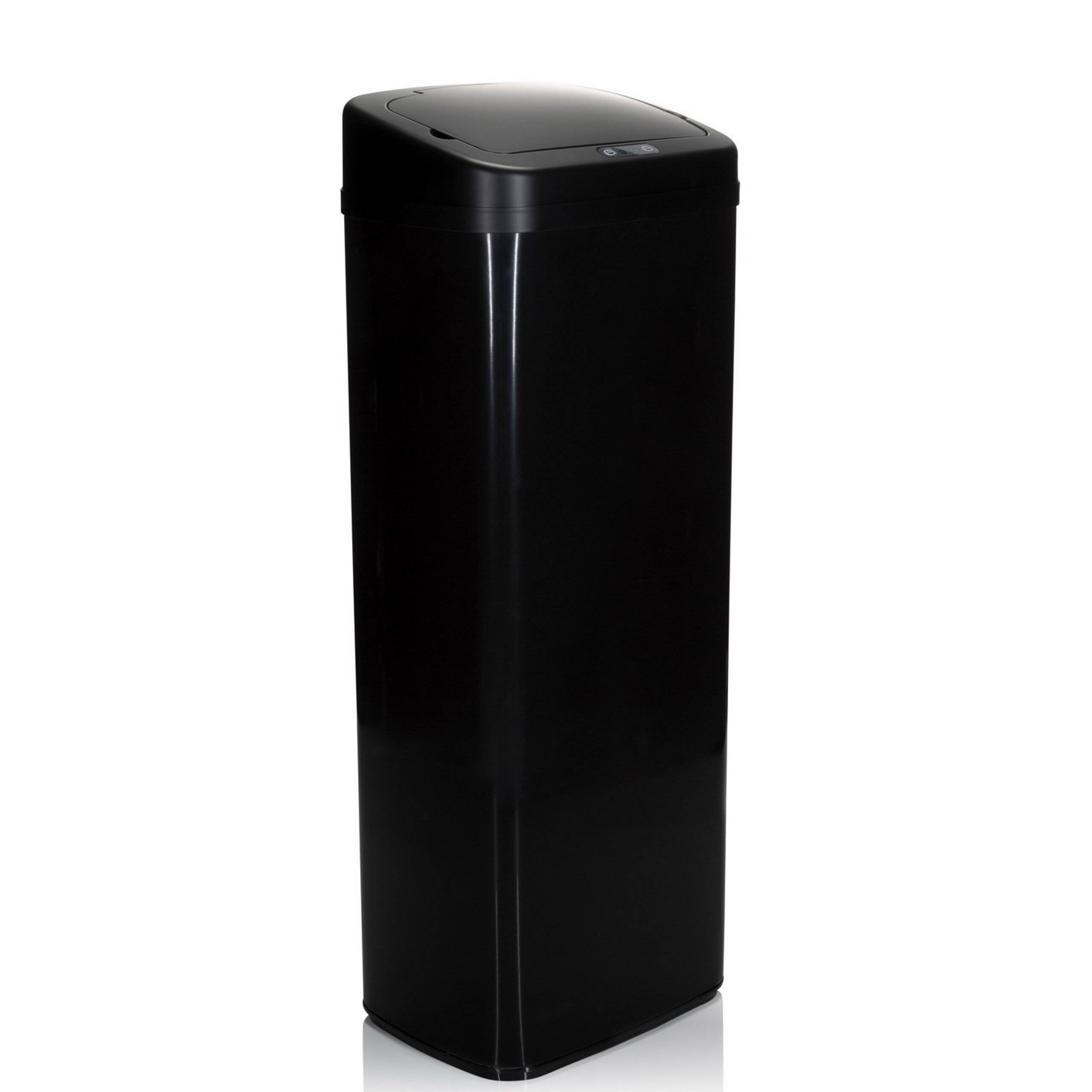 Abfallsammler Mülleimer CLEAN V mit Sensor 50L Stahl schwarz hjh OFFICE-0