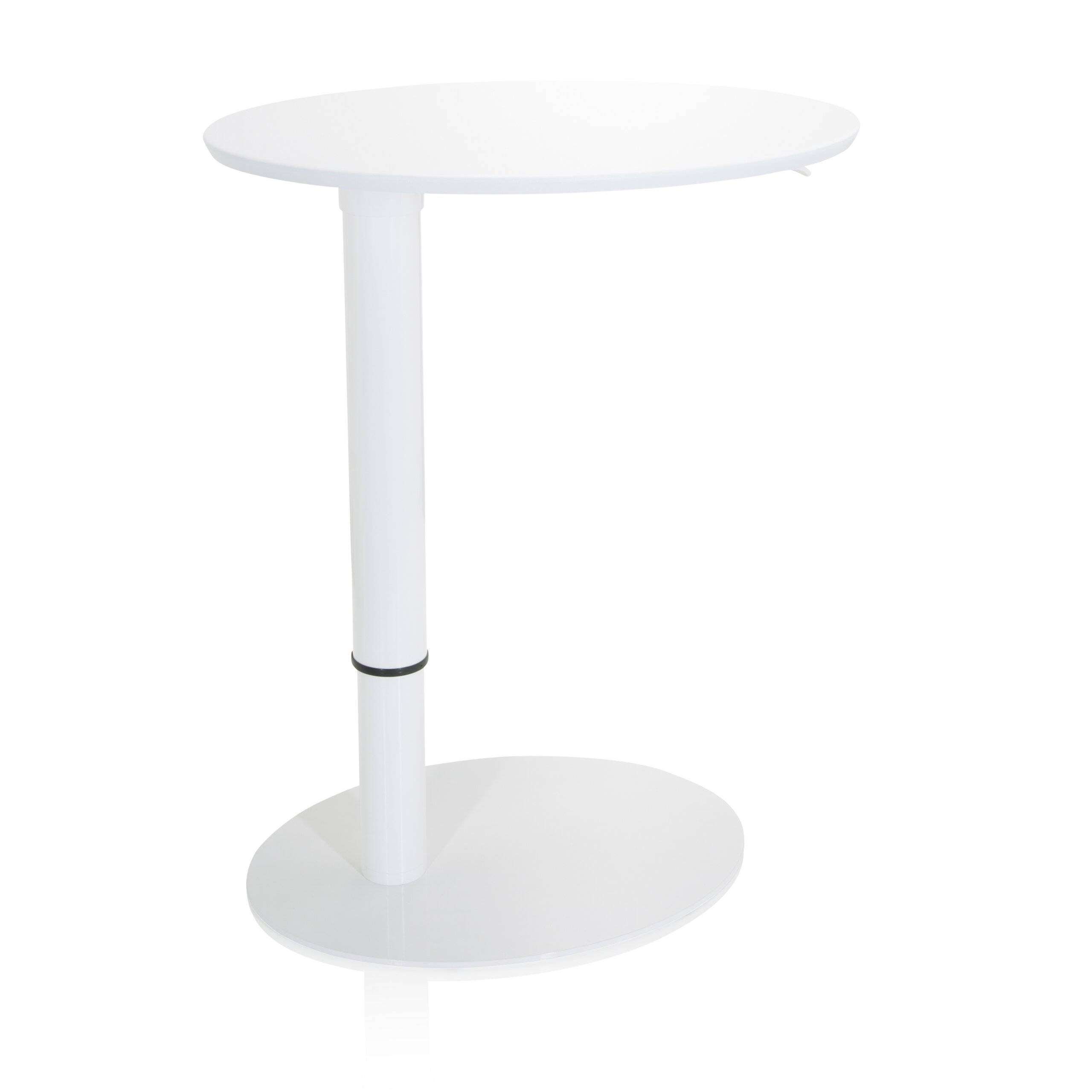 Stehtisch Beistelltisch STAND III 65 x 50 cm oval weiß hjh OFFICE-2