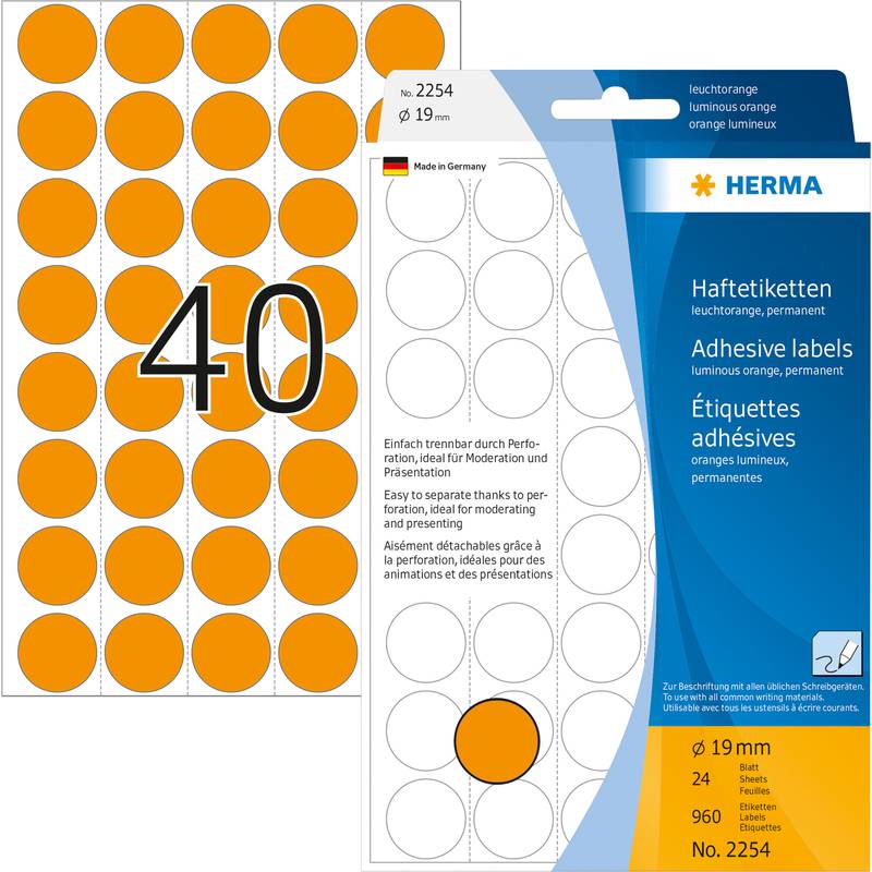 Markierungspunkt 19mm leuchtorange 960 St./Pack. - Artikel: 129259628-0
