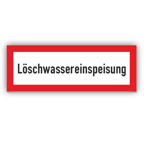 Feuerwehrzeichen, Löschwassereinspeisung, DIN 4066, Aluminium, 420 x 148 mm-0