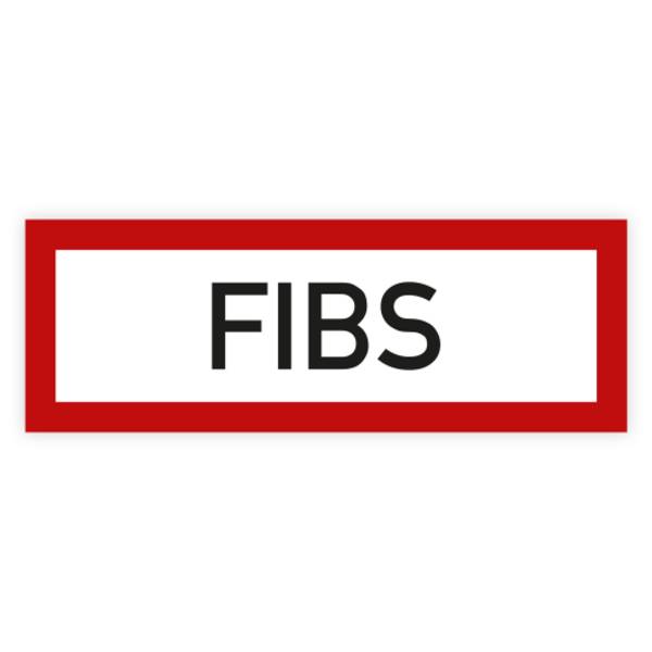 Feuerwehrzeichen, FIBS, DIN 4066, Aufkleber, Folie, 297 x 105 mm