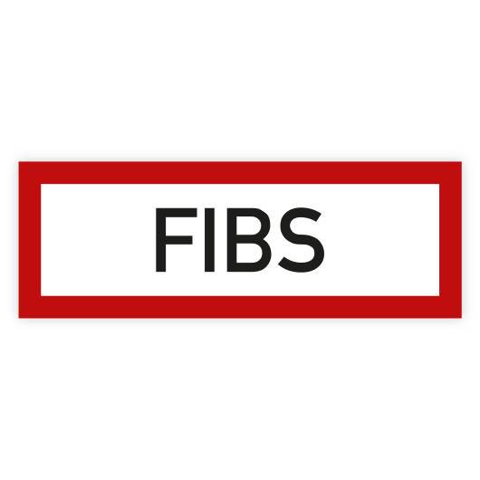 Feuerwehrzeichen, FIBS, DIN 4066, Aufkleber, Folie, 297 x 105 mm-0