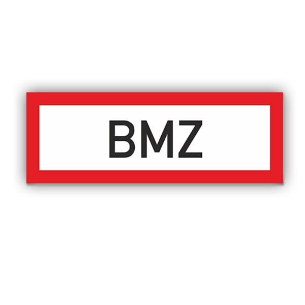 Feuerwehrzeichen, Brandmeldezentrale - BMZ DIN 4066, Aufkleber, Folie, 297 x 105 mm
