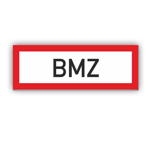 Feuerwehrzeichen, Brandmeldezentrale - BMZ DIN 4066, Aufkleber, Folie, 297 x 105 mm-0