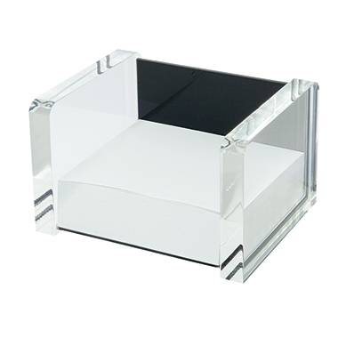 WEDO Zettelbox Acryl Exclusiv 607001 99x75x116mm gk/sw-0