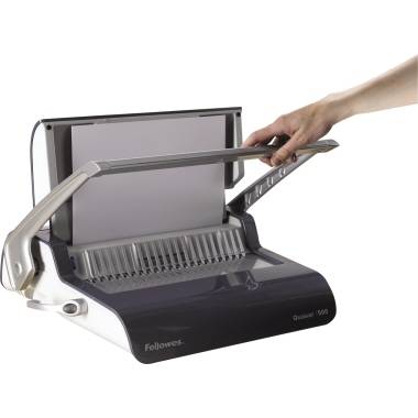 Fellowes Plastikbindegerät Quasar+ 5627701 DIN A4 manuell dunkelgrau-3
