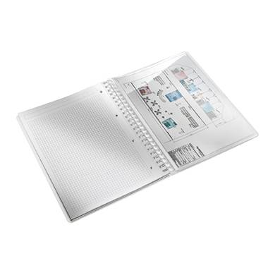 ESSELTE LEITZ - Leitz WOW - Collegeblock - drahtkammgebunden - A5 - 80 Blatt - Kariert - metallisch blau - Polypropylen-2
