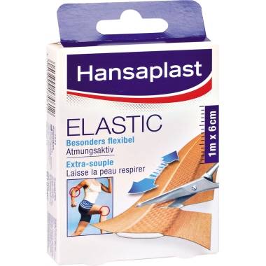Wundversorgung Schnellversorgung, Hansaplast Elastic, elastisches Textilmaterial, 1 m x 6 cm-1