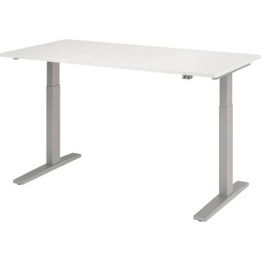 Schreibt. el.160x80cm silber/weiß-1